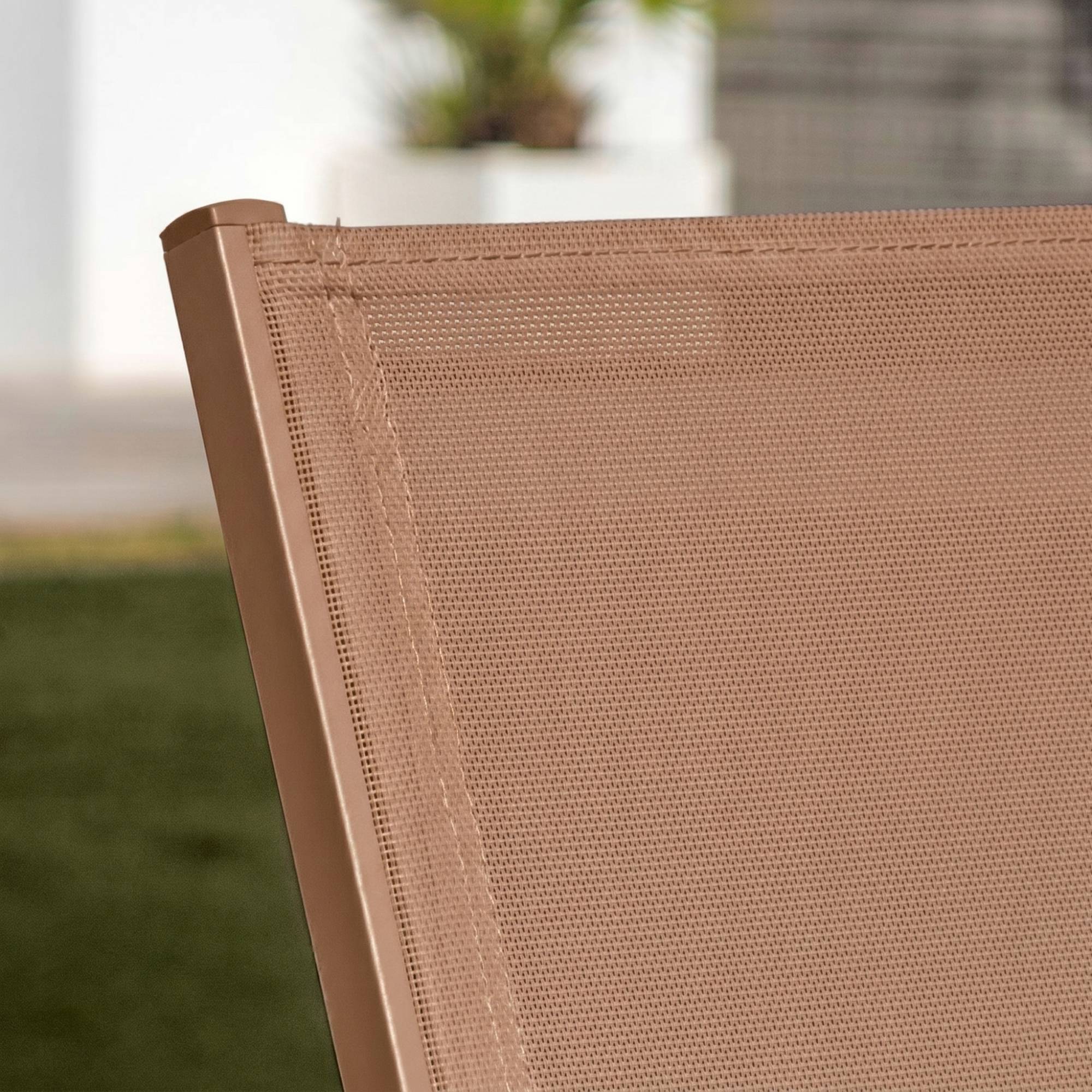 Silla de jardín alta apilable Murano de aluminio