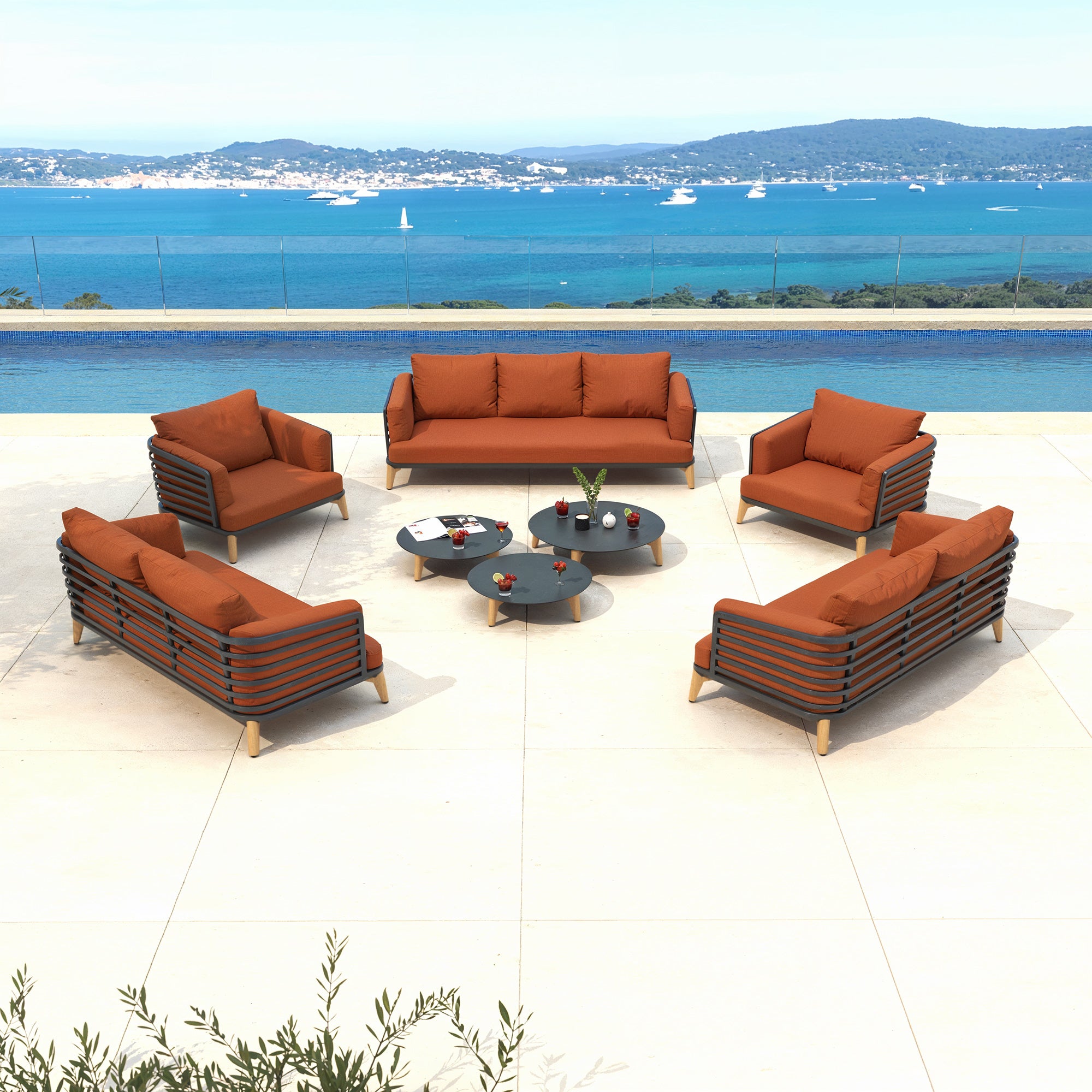 Salon de jardin Monte Carlo - 9 places