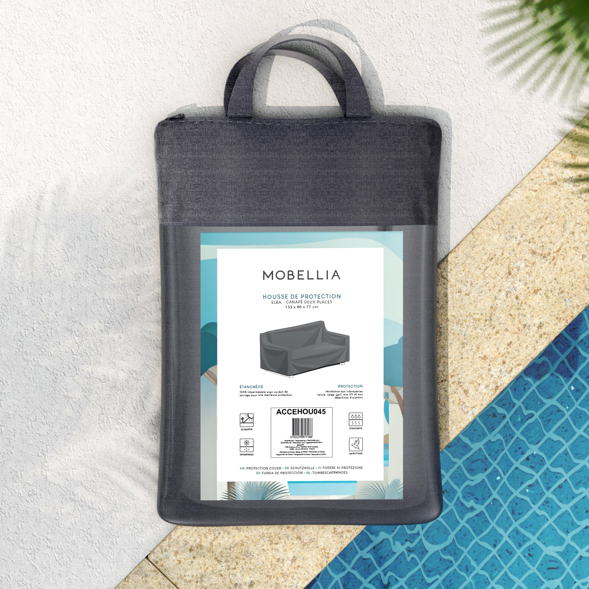 Funda protectora para sofá de 2 plazas Elba