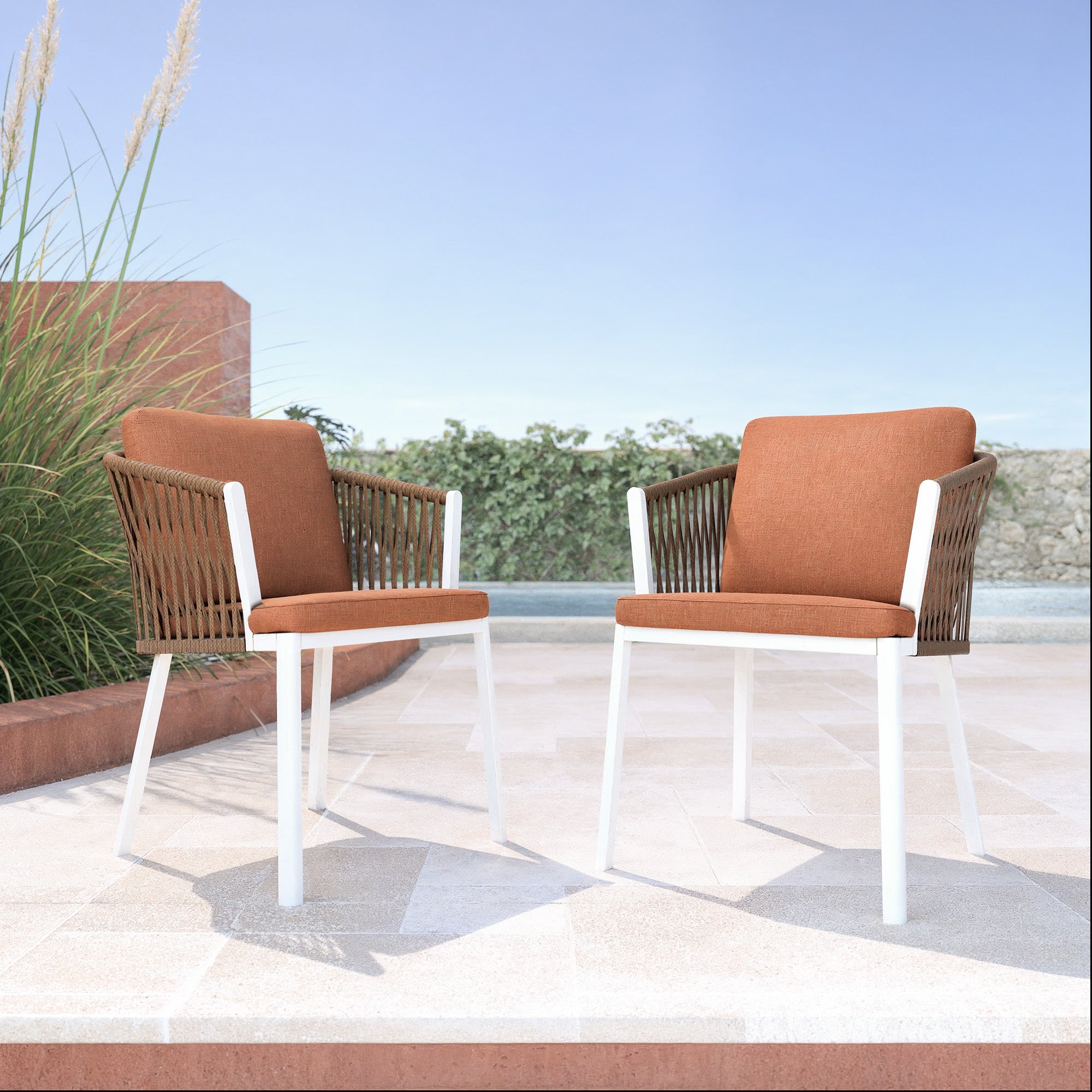 Set of 2 Amalfi garden armchairs