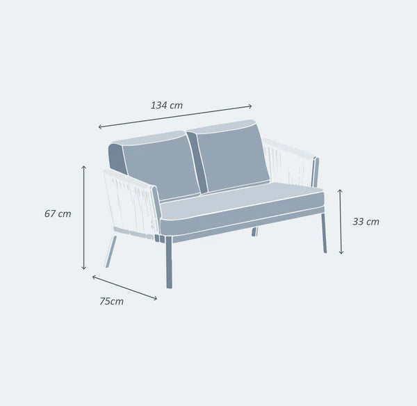 Garten-Sofa für 2 Personen Amalfi (UK)