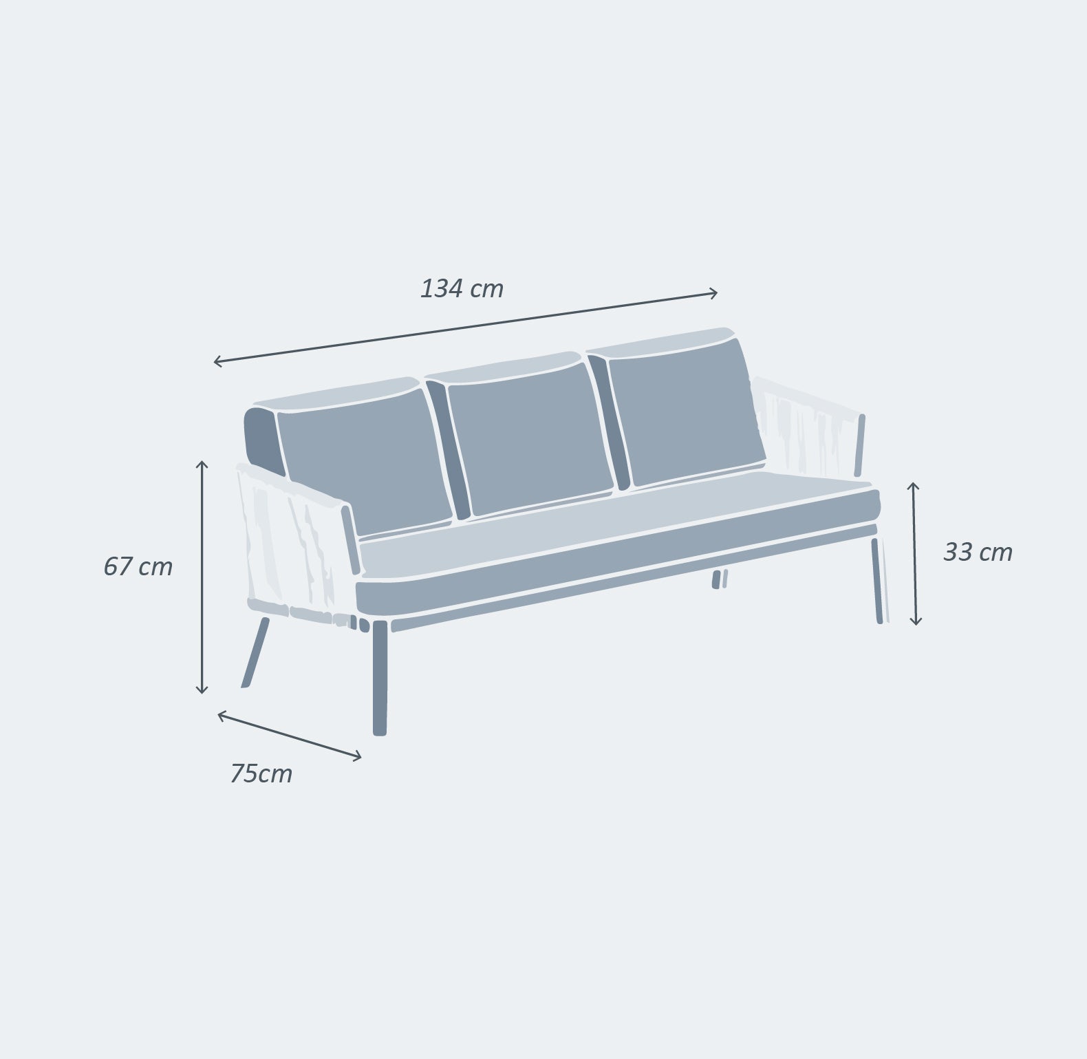 Salon de jardin Amalfi - 7 places