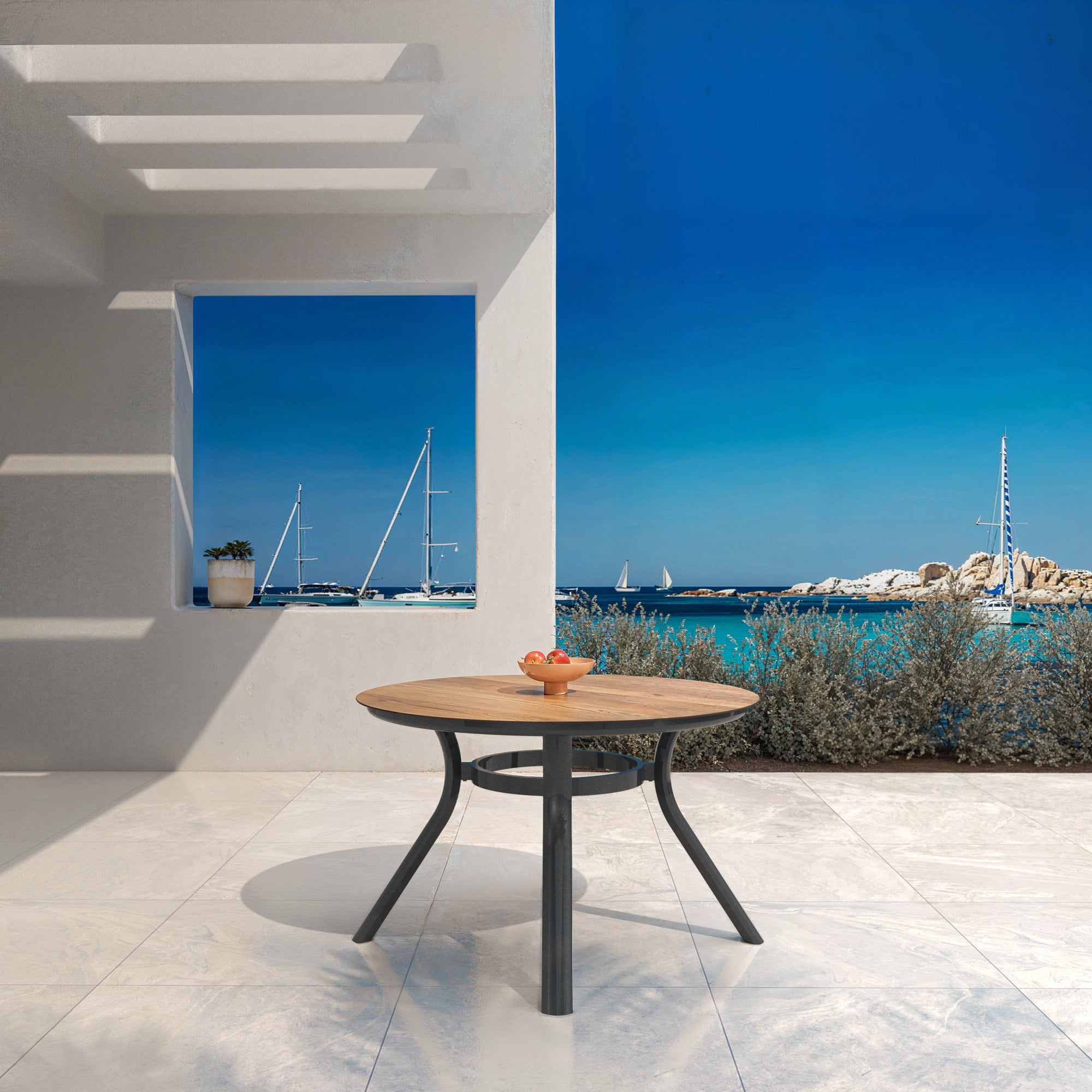 Amalfi Round Garden Table 5 Seats (D120 cm)