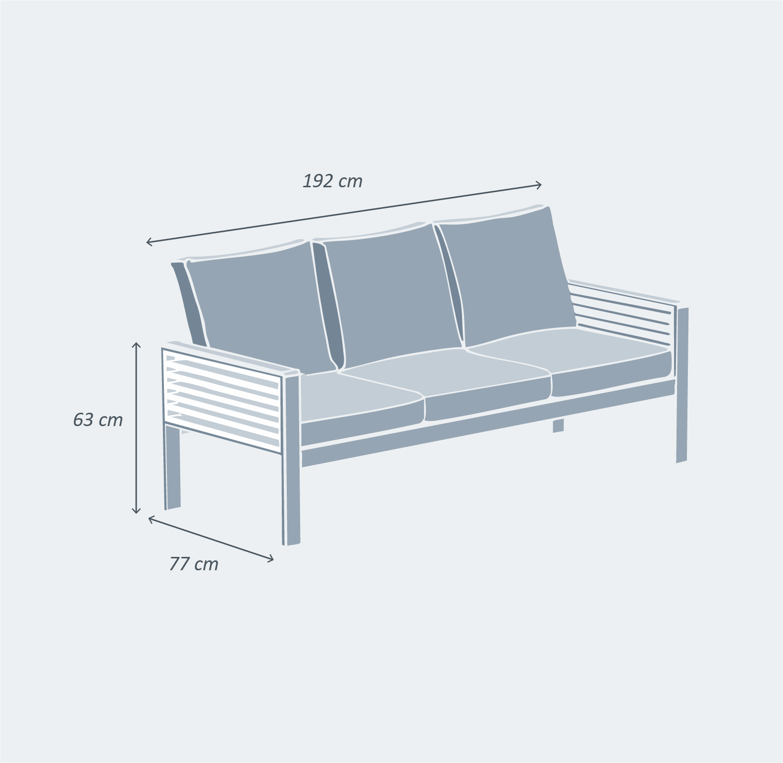Bali outdoor lounge set - 5 seats