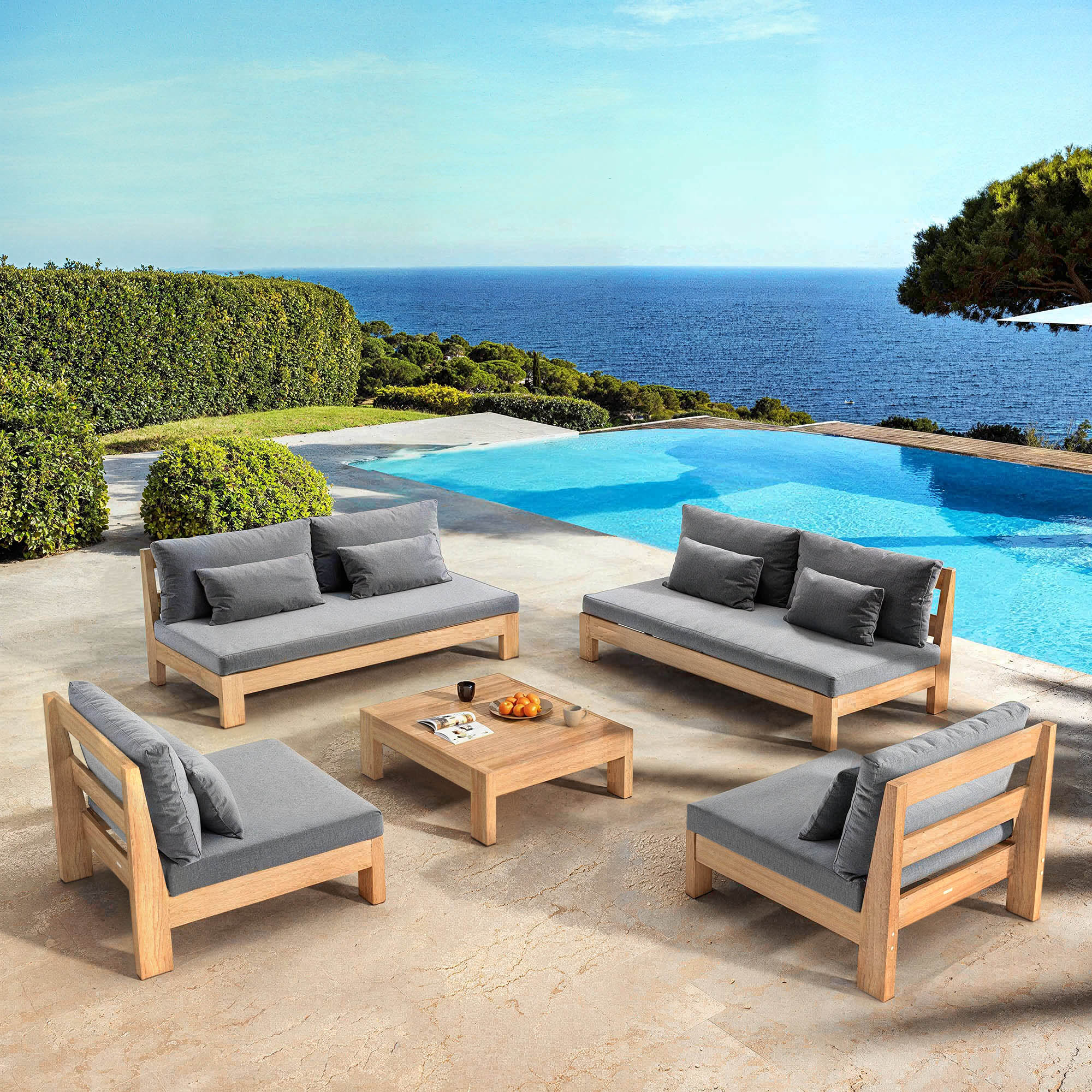 Conjunto de jardim Bornéo - 8 lugares