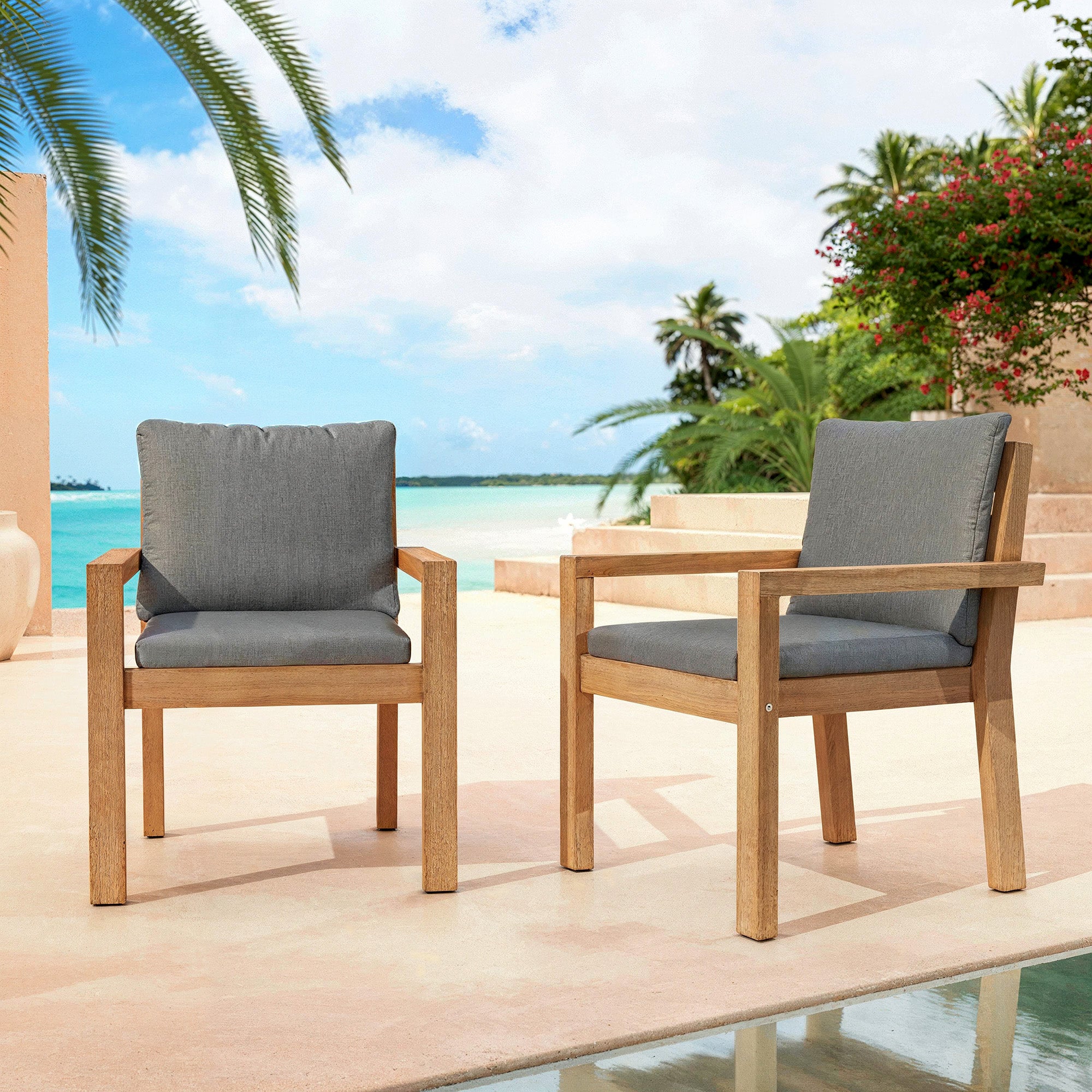 Conjunto de 2 cadeiras de refeição Bornéo