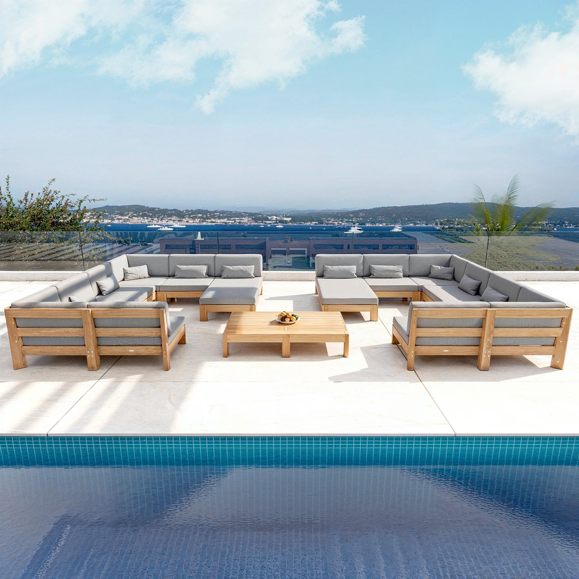 Sofá de jardín Borneo de 3 plazas