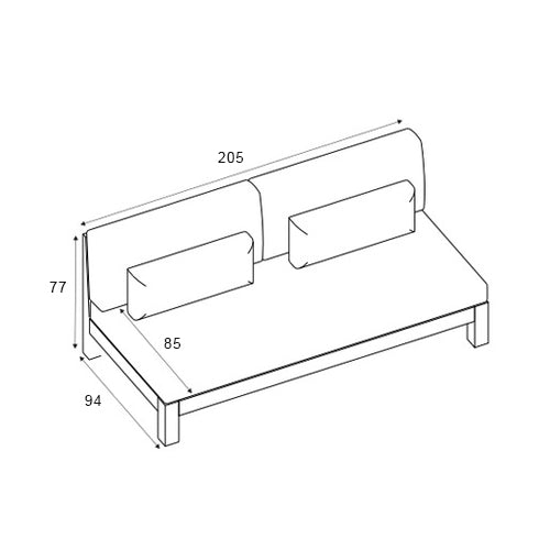 3-Sitzer Gartensofa Borneo