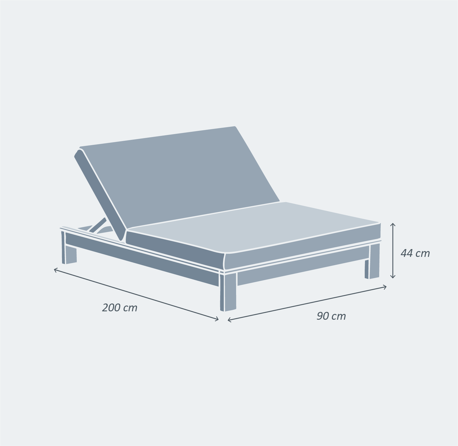 Espreguiçadeira dupla Bornéo