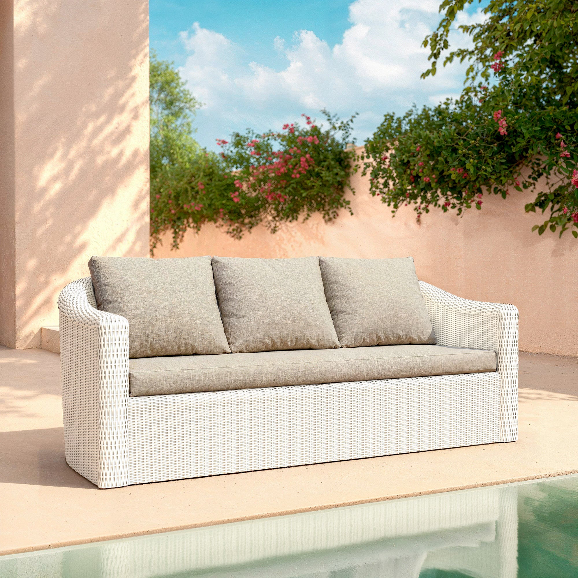 Sofá de jardín 3 plazas Calvi