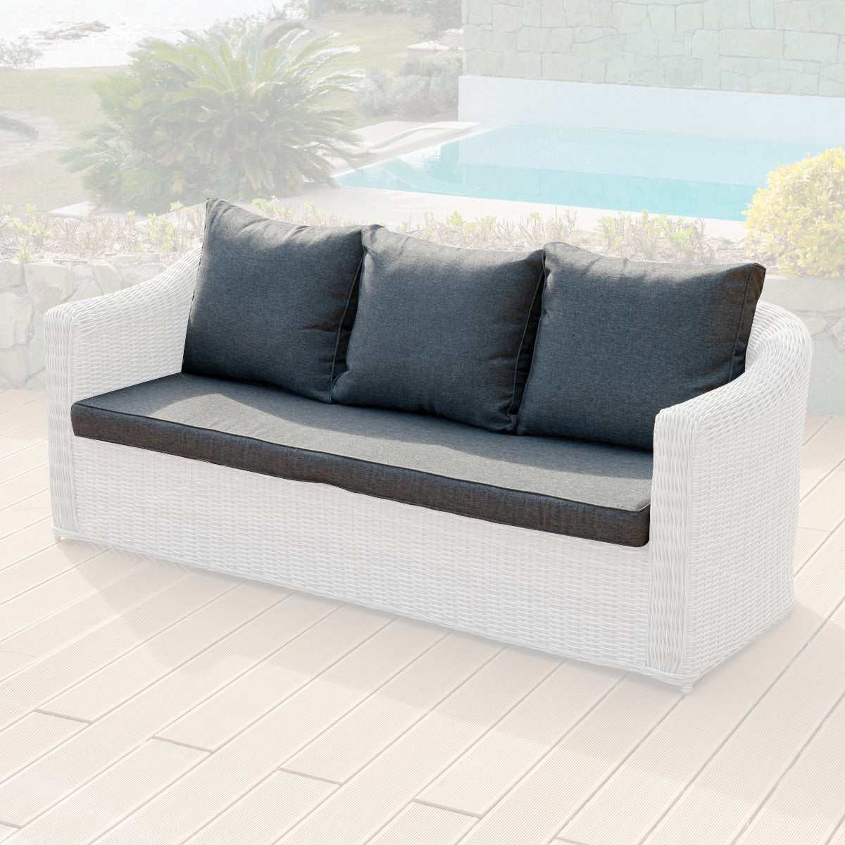 Housse de coussins pour canapé 3 places Calvi