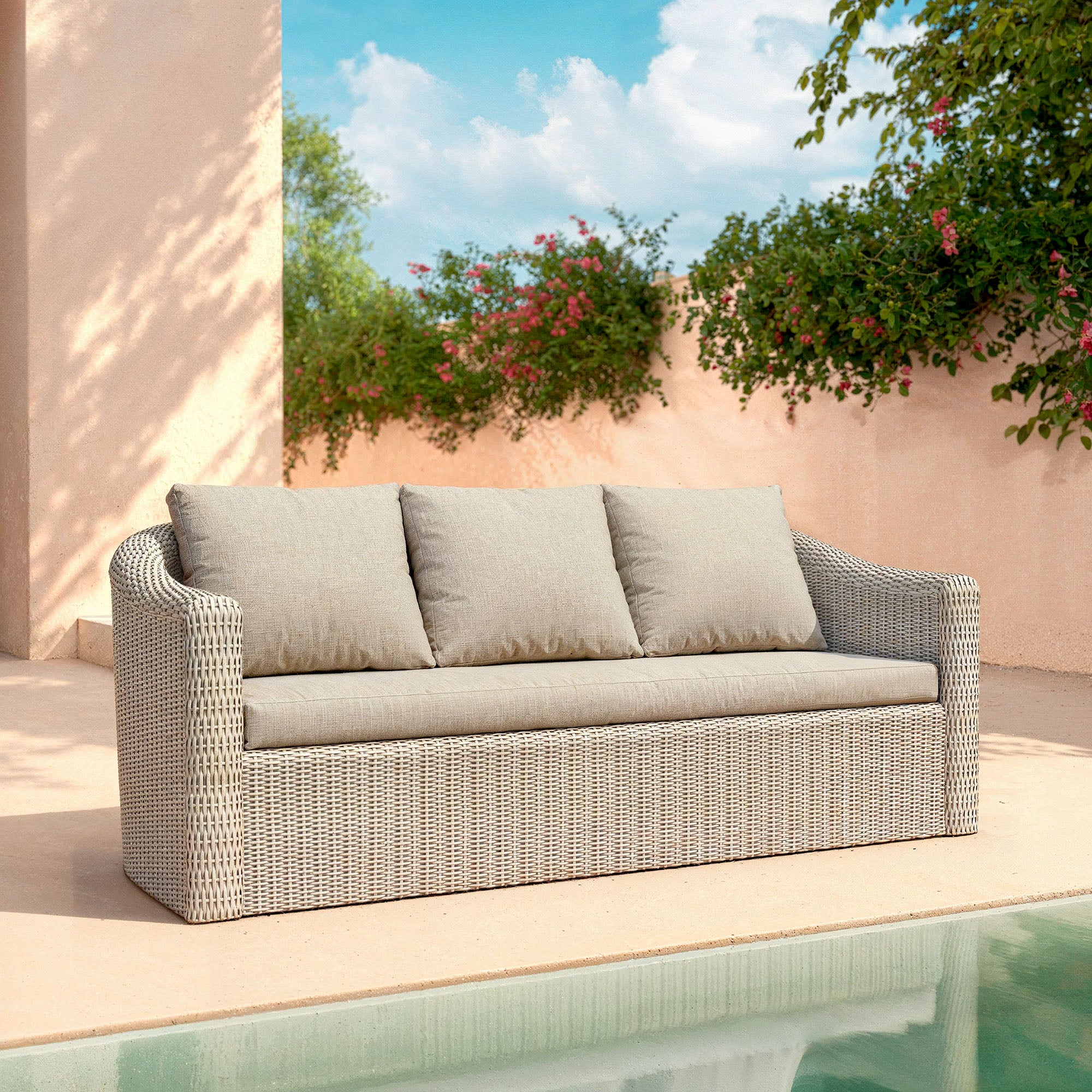 Sofá de jardín 3 plazas Calvi