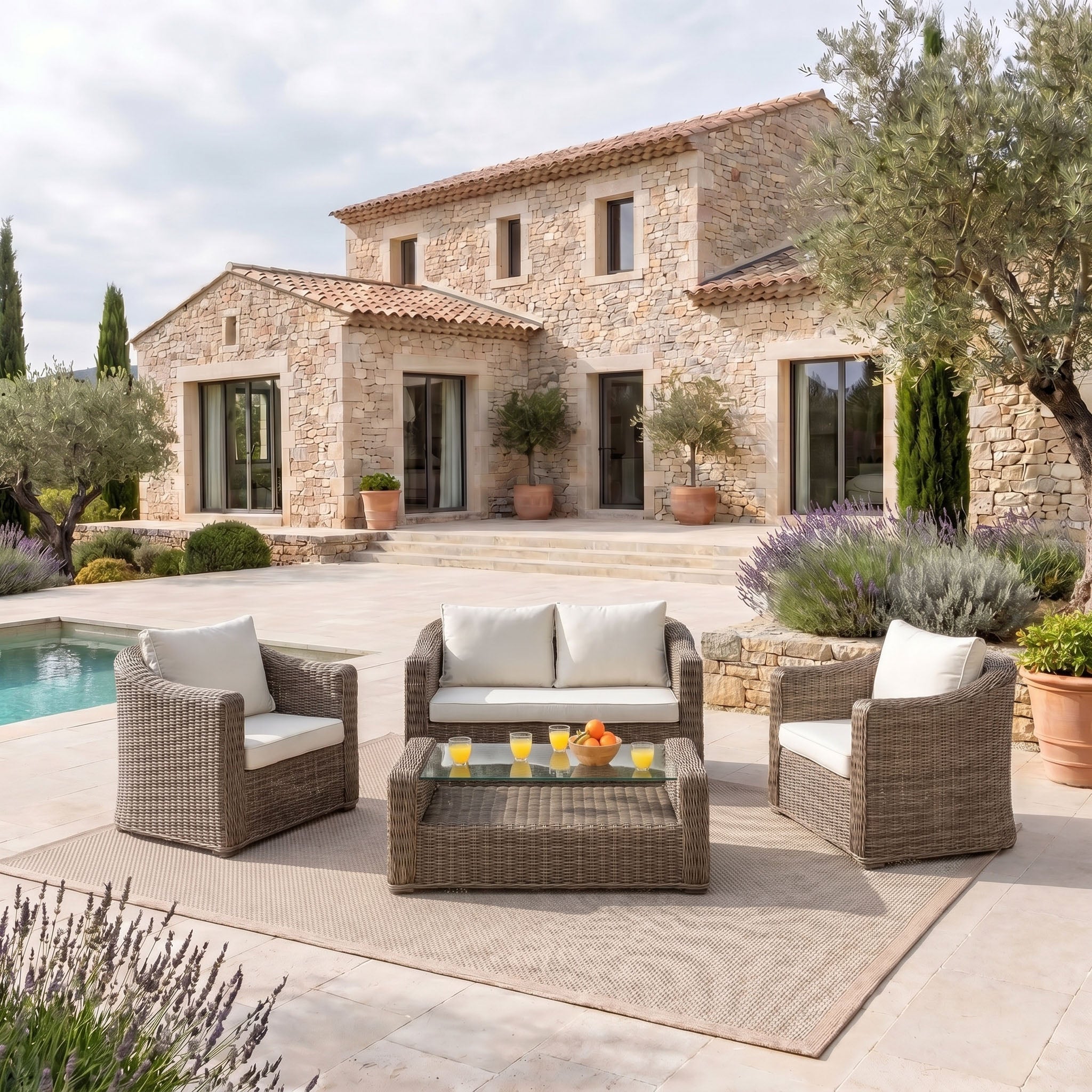 Conjunto de jardim Calvi - 4 lugares