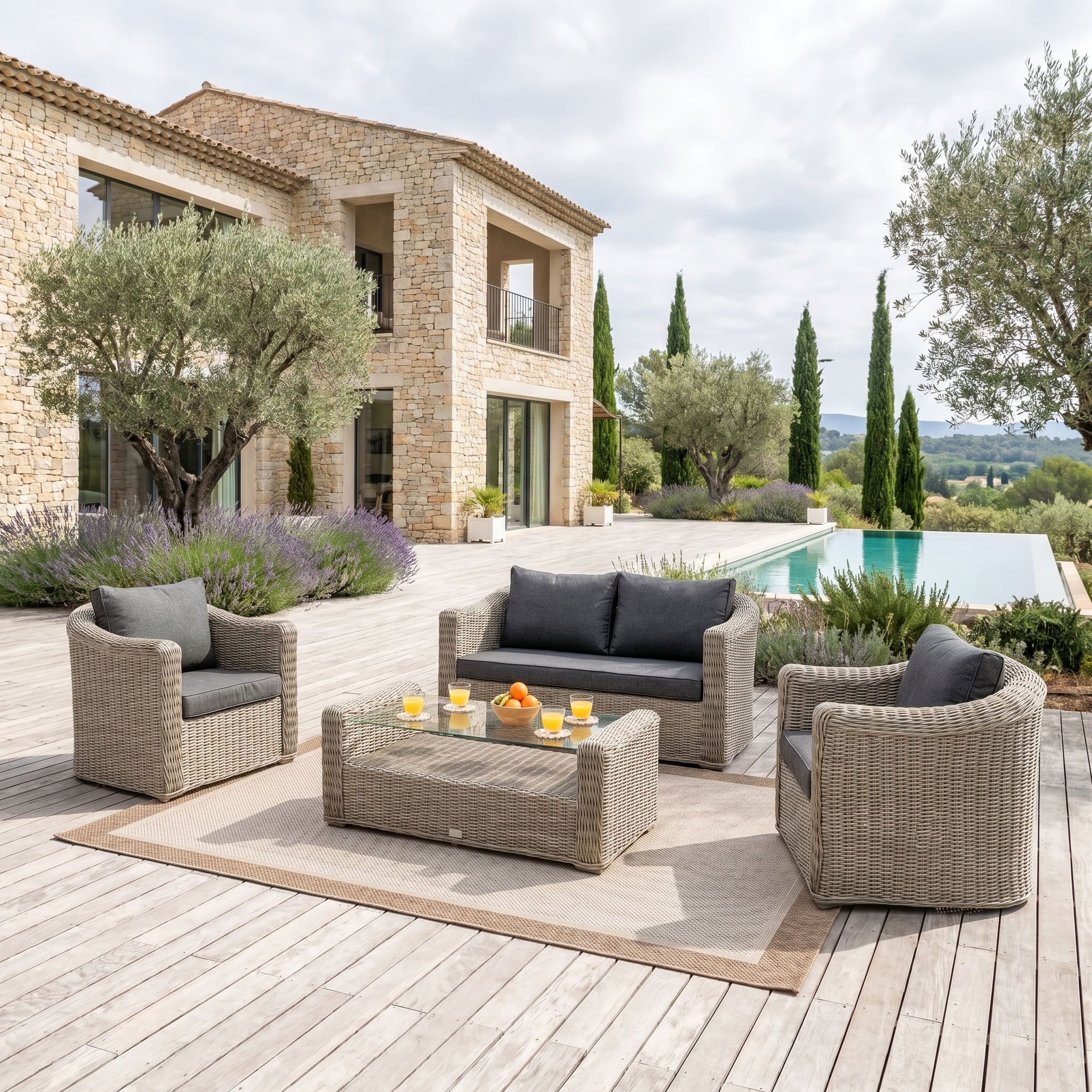 Conjunto de jardim Calvi - 4 lugares