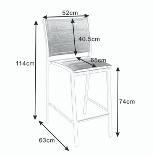 Tabouret de jardin Alu empilable Murano