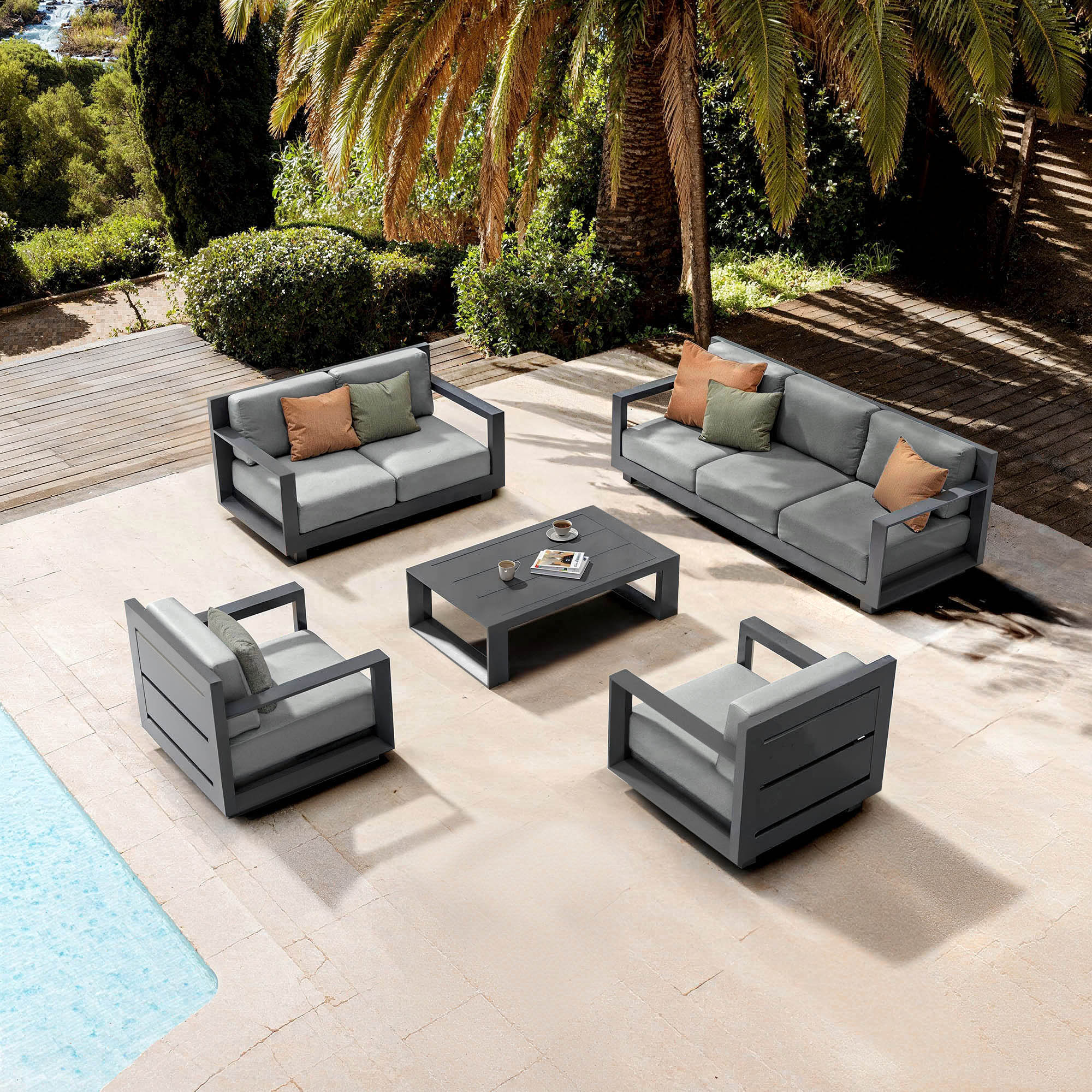 Elba garden furniture set - 7 seats