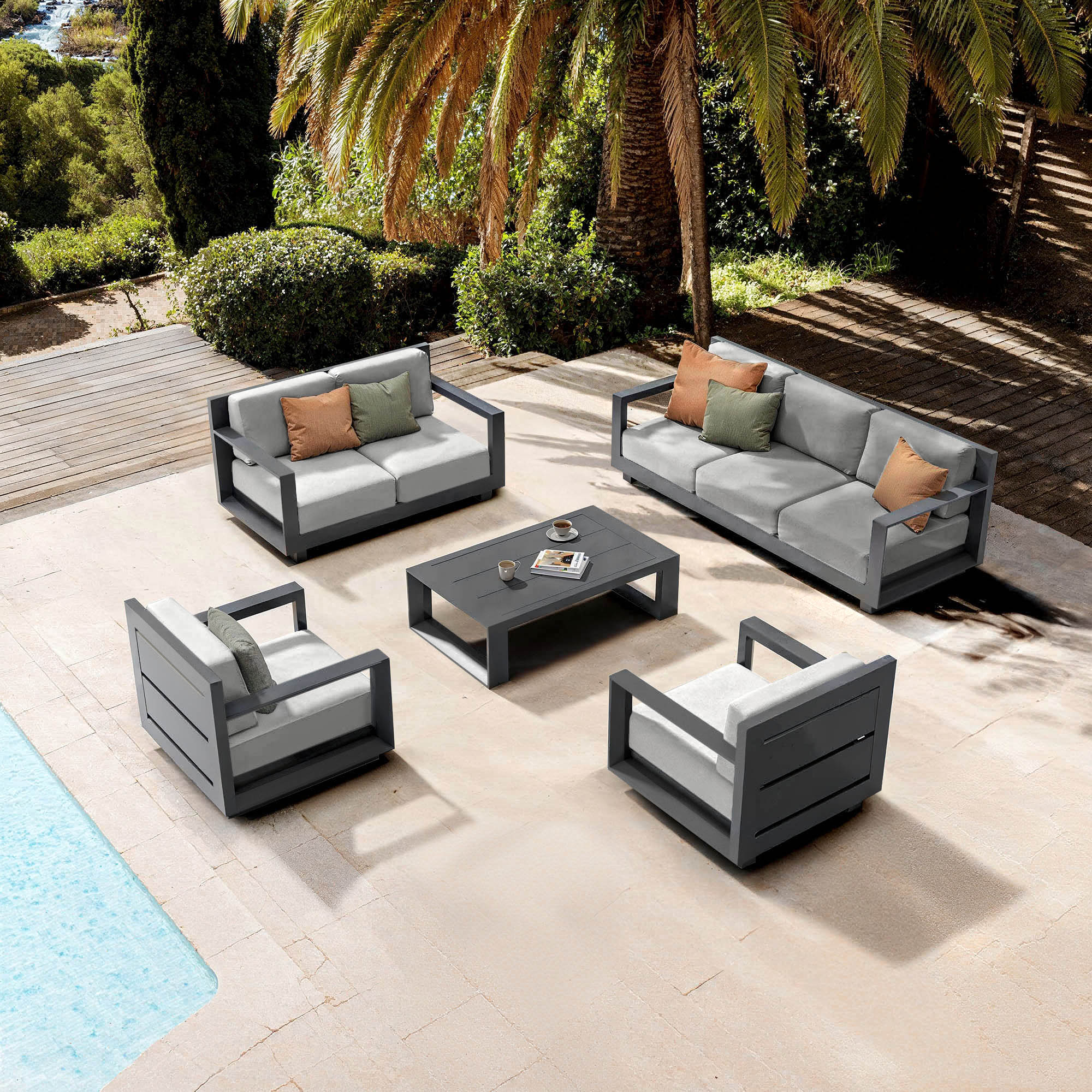 Elba garden furniture set - 7 seats