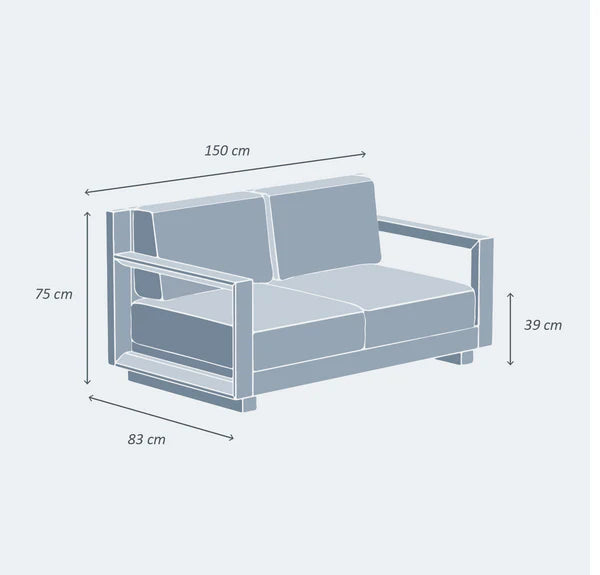 Garden sofa 2-seater Elba (UK)