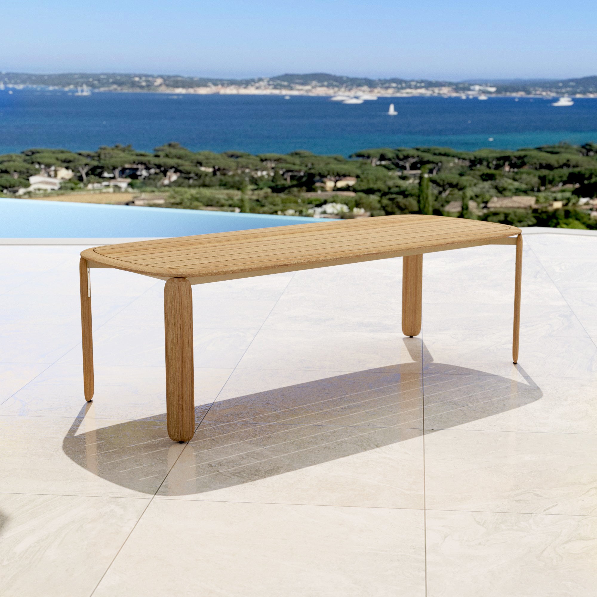 <tc>Java teak rectangular garden table (260 x 100 x 75 cm)</tc>