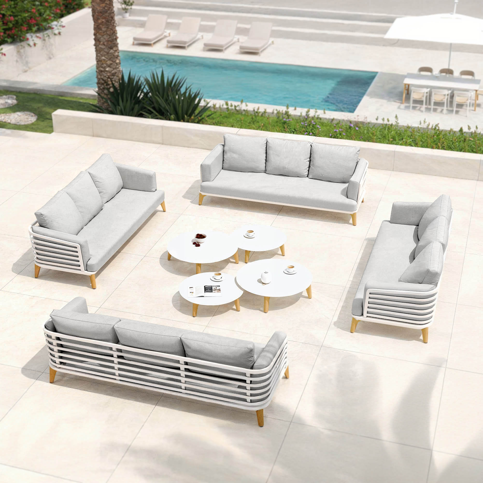 Monte Carlo garden furniture set - 12 seats