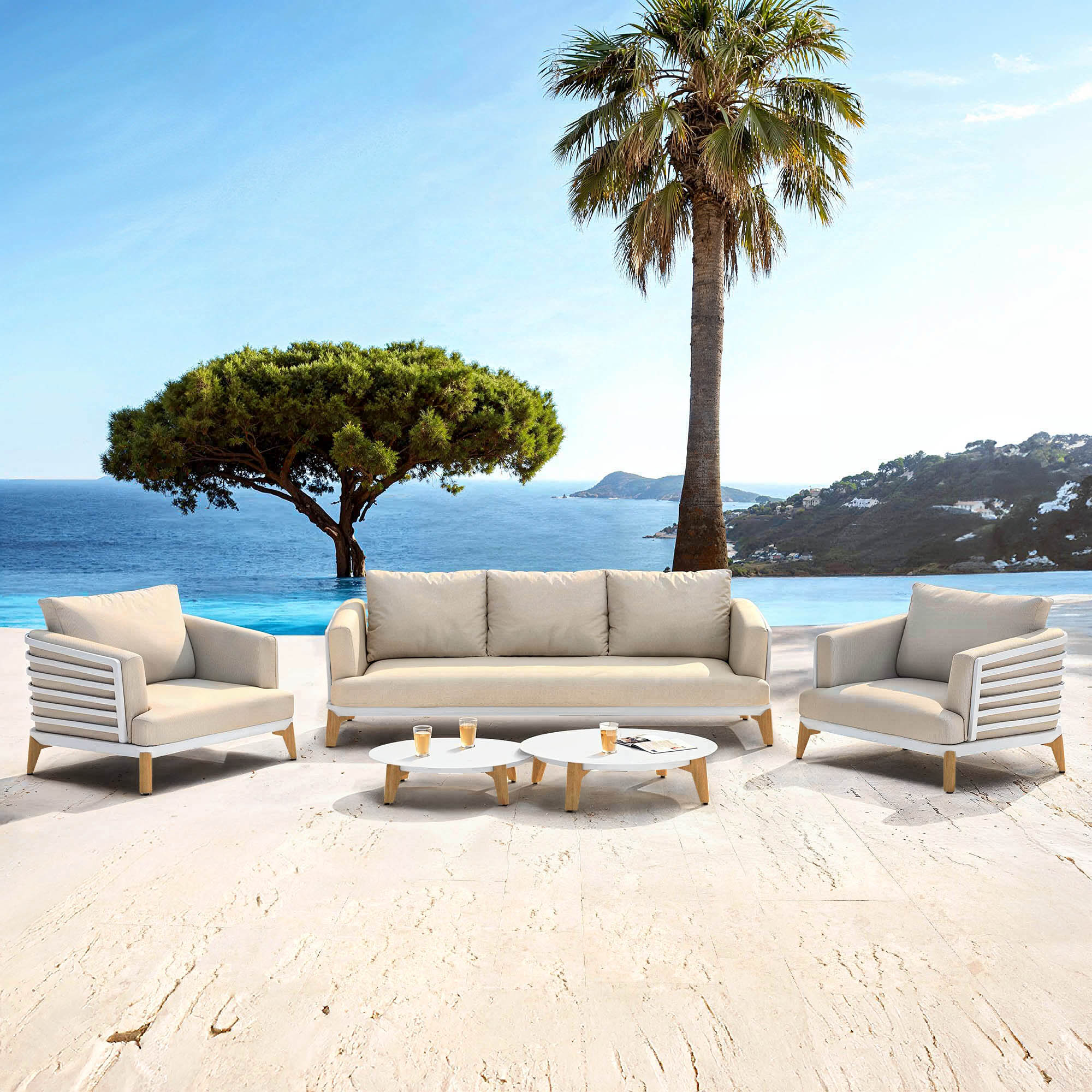 Monte Carlo outdoor lounge set - 5 seats