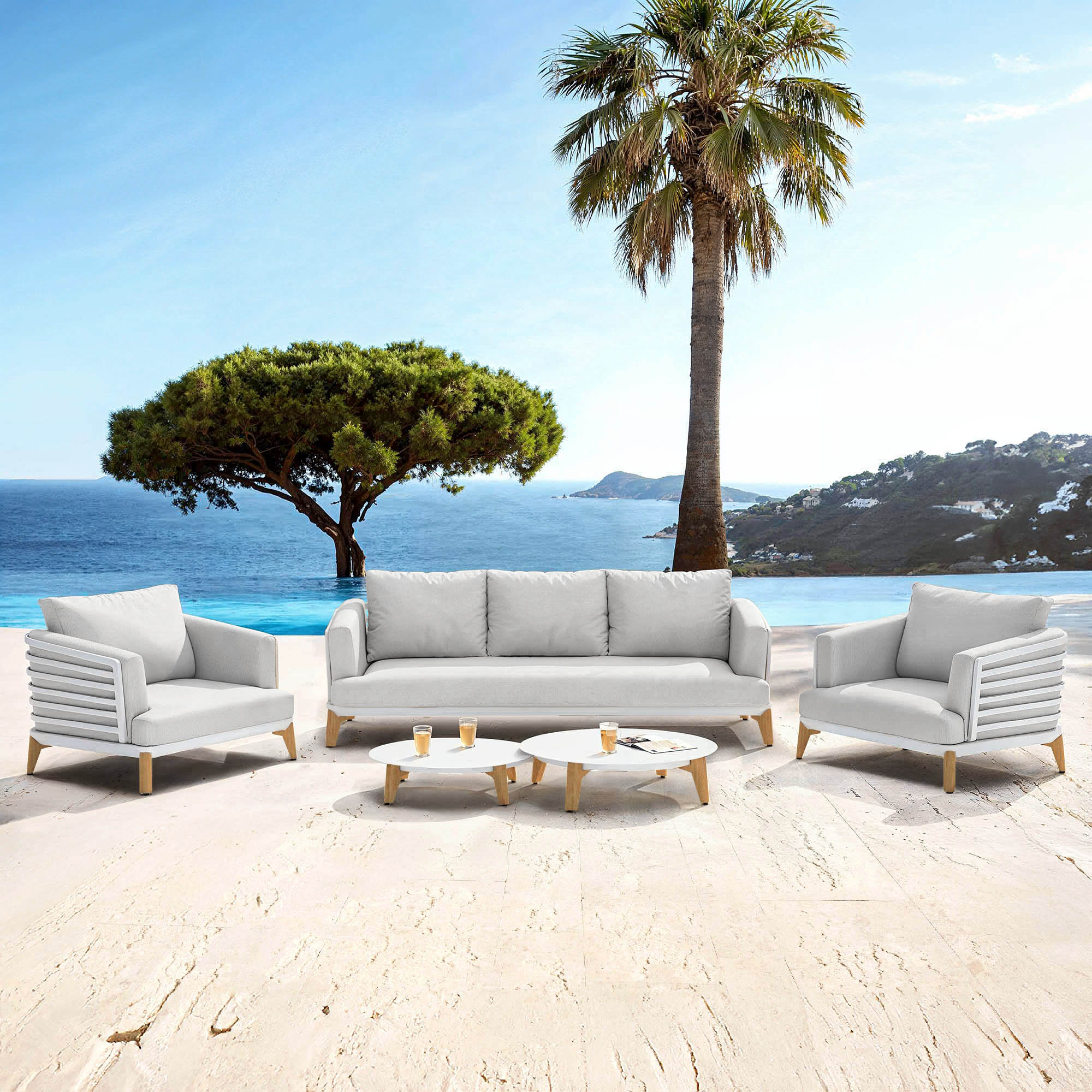 Monte Carlo outdoor lounge set - 5 seats