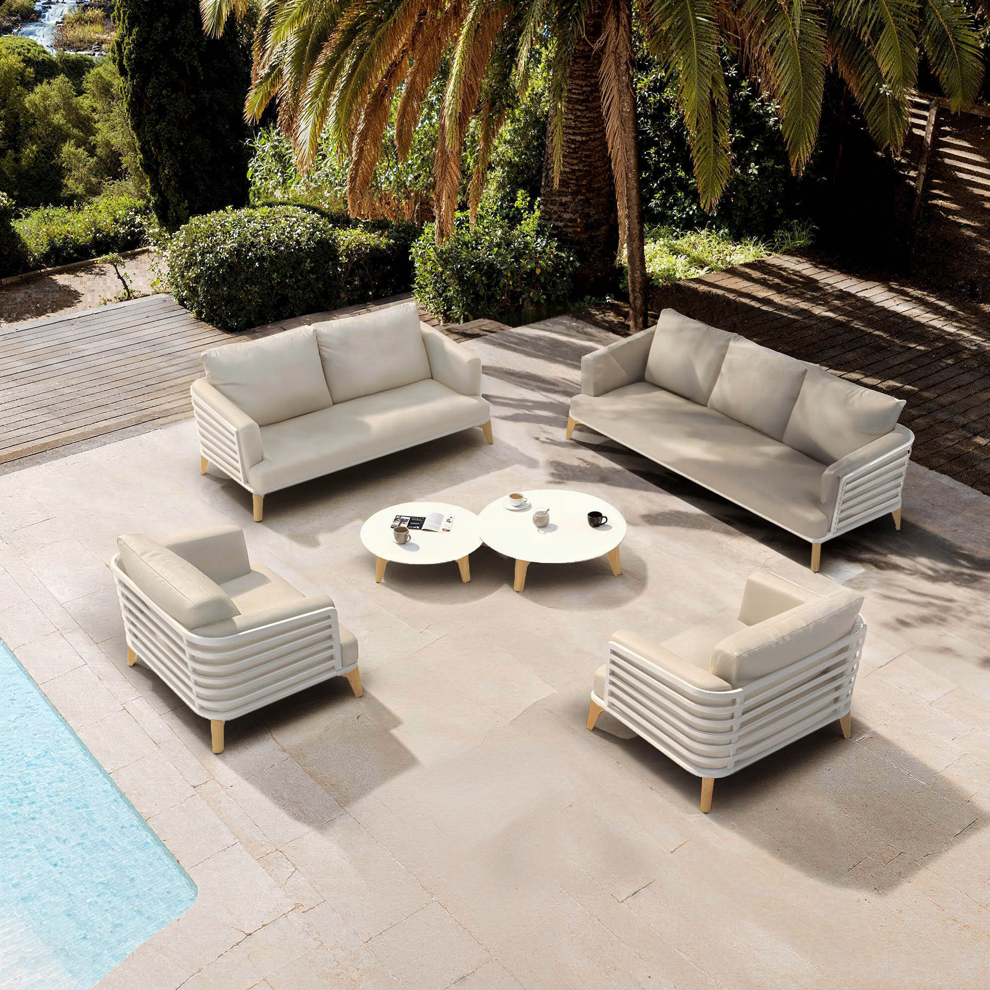 Salon de jardin Monte Carlo - 7 places