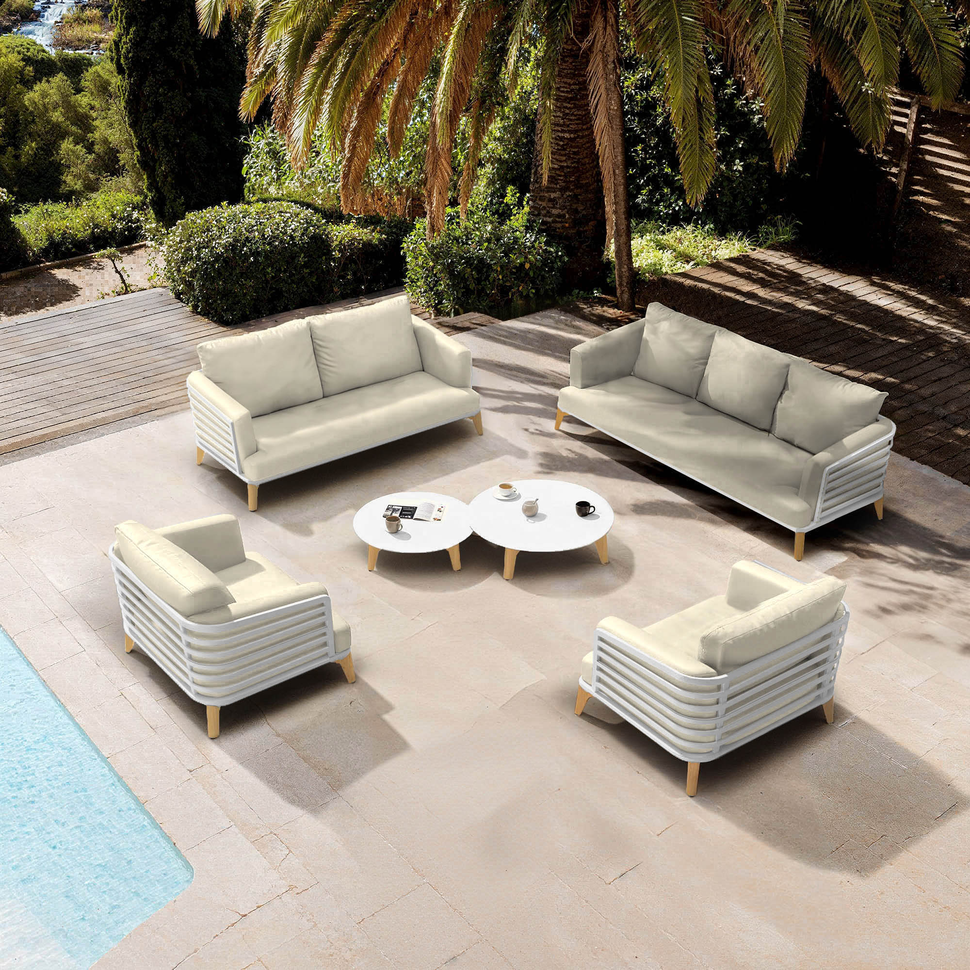 Salon de jardin Monte Carlo - 7 places