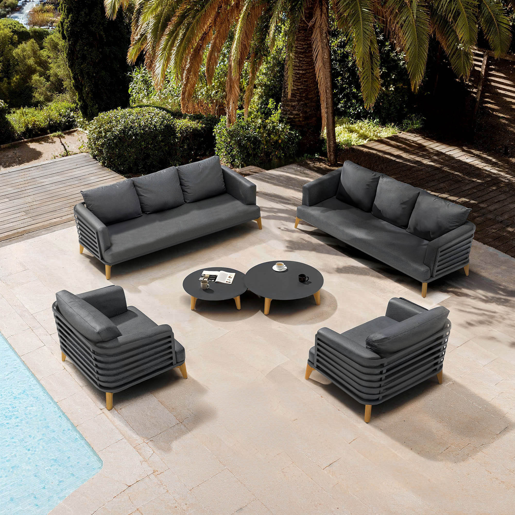 Monte Carlo garden furniture set - 8 seats