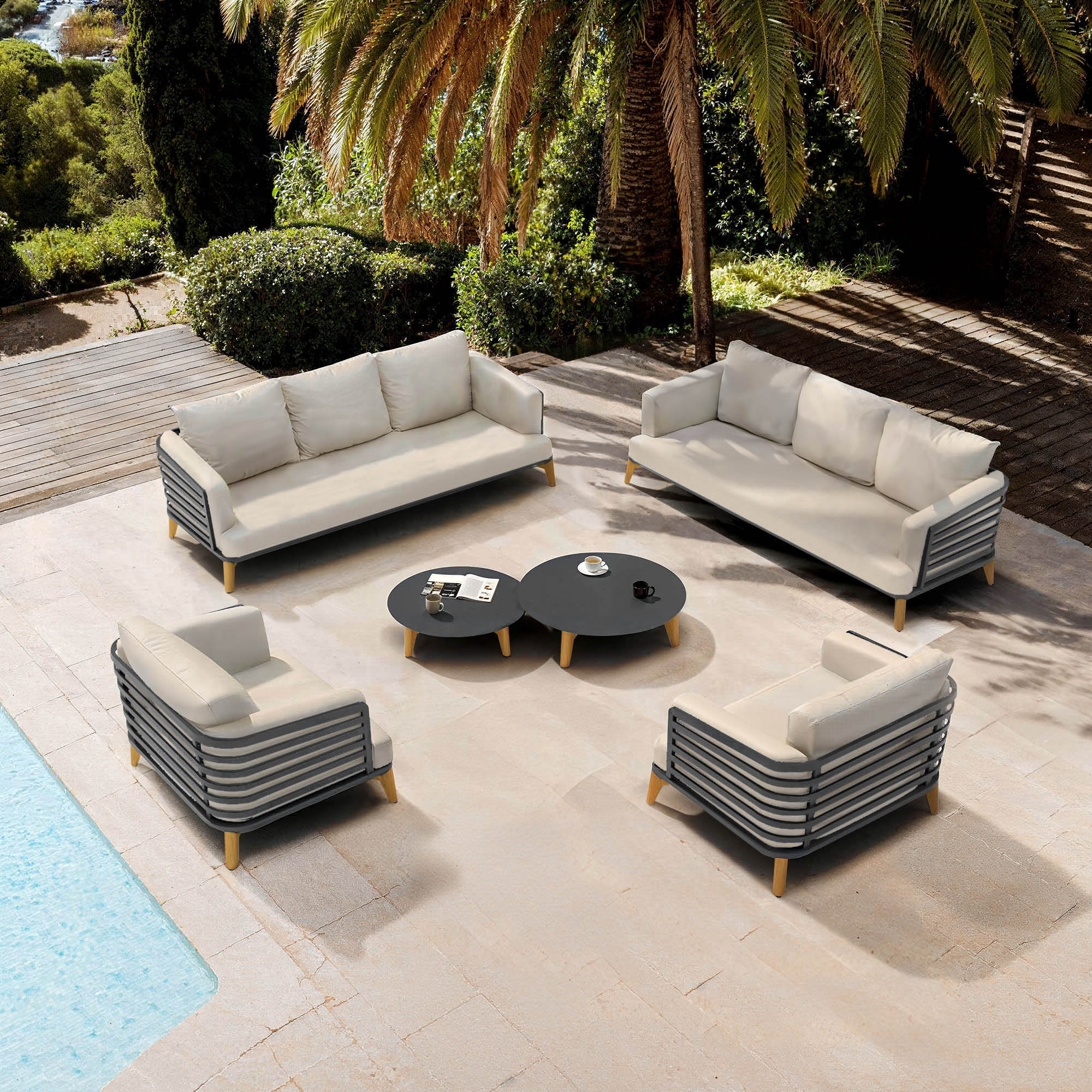 Monte Carlo garden furniture set - 8 seats