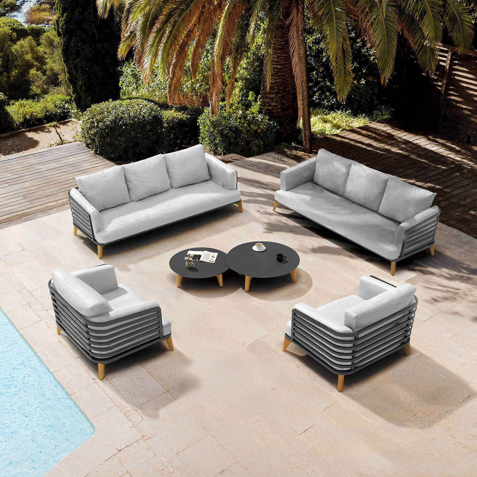 Monte Carlo garden furniture set - 8 seats