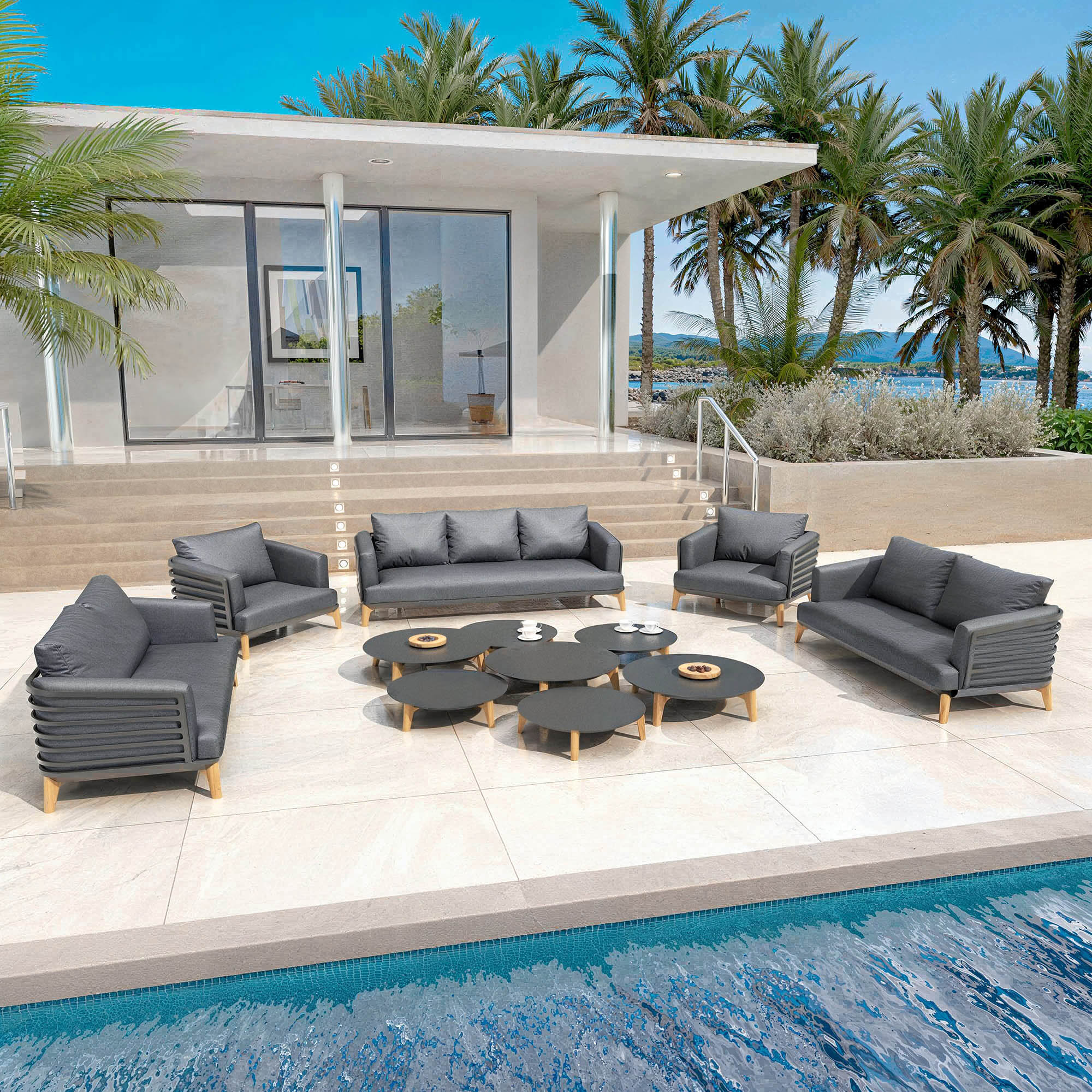 Monte Carlo Garden Furniture Set - 9 Seats