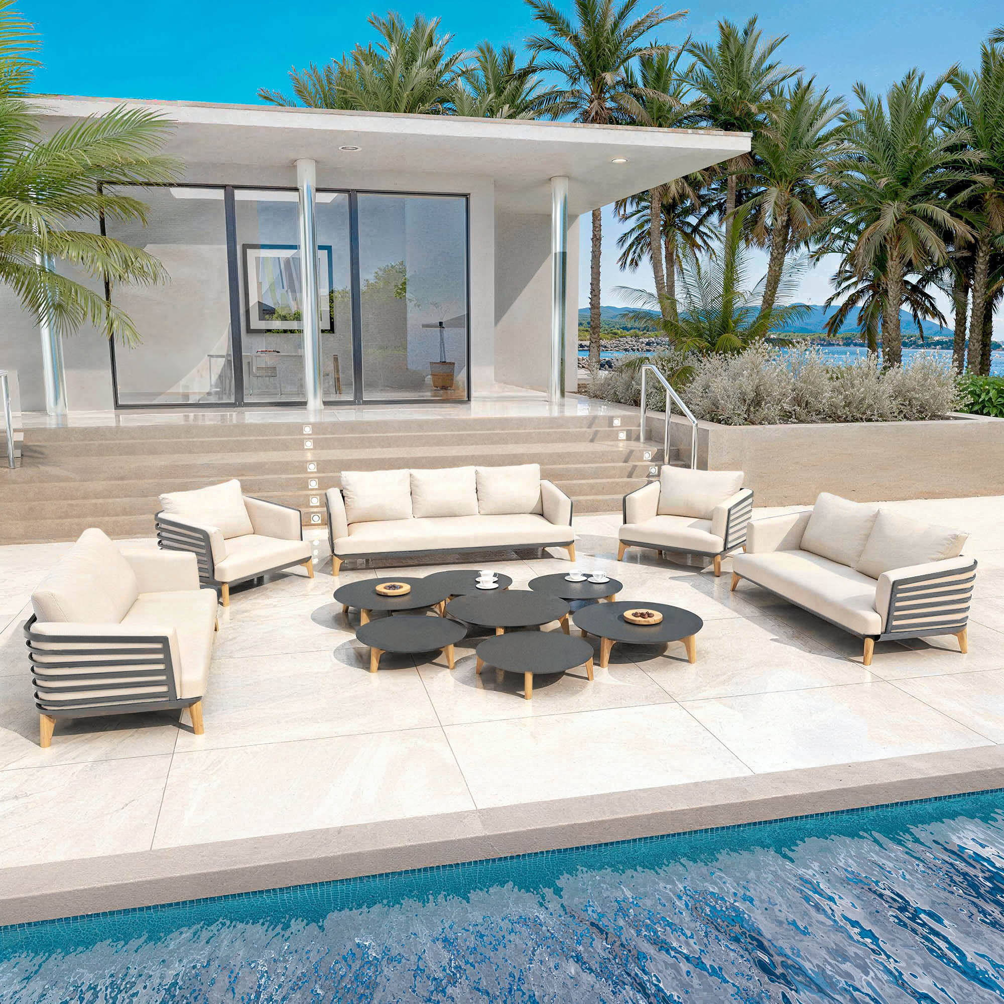 Monte Carlo Garden Furniture Set - 9 Seats