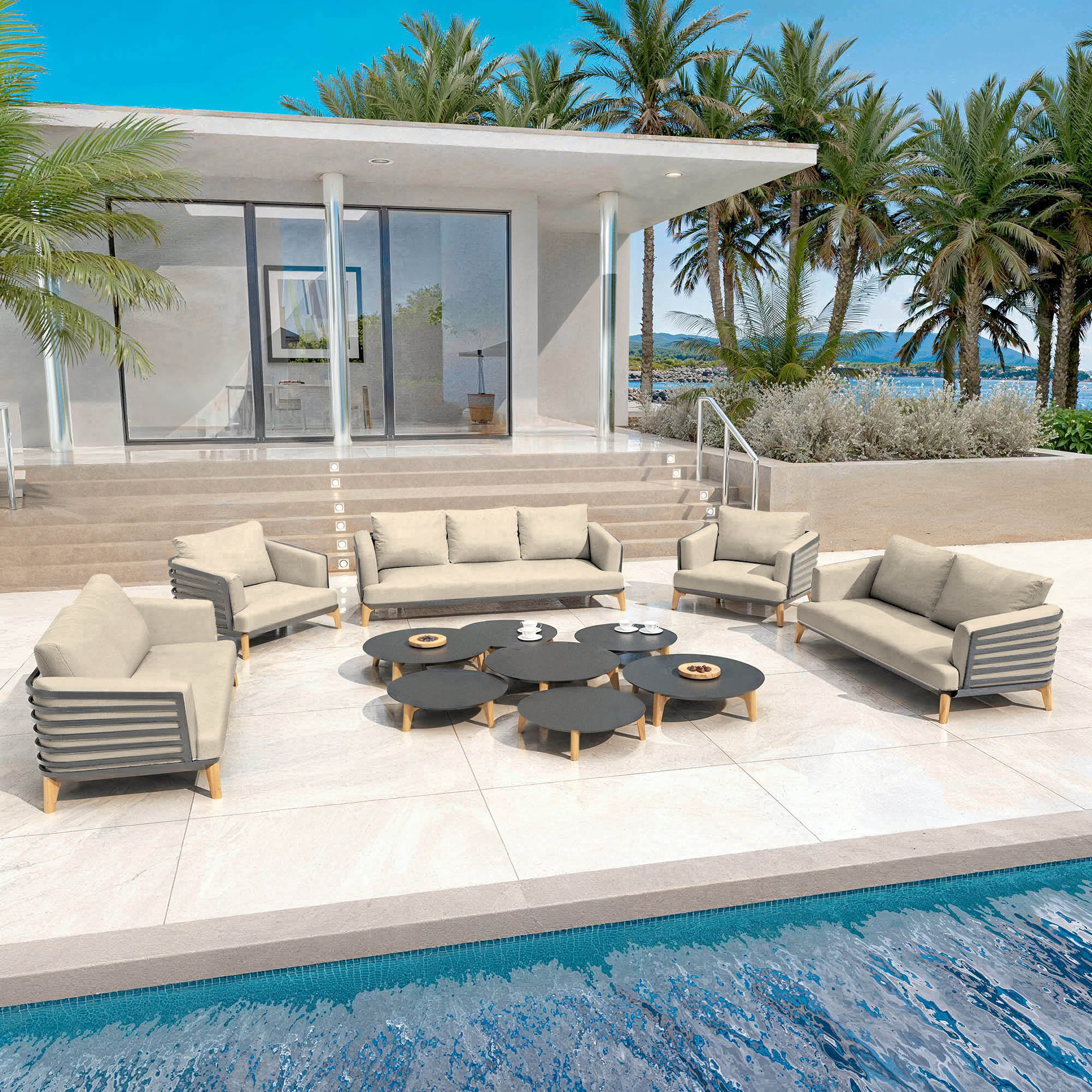 Monte Carlo Garden Furniture Set - 9 Seats