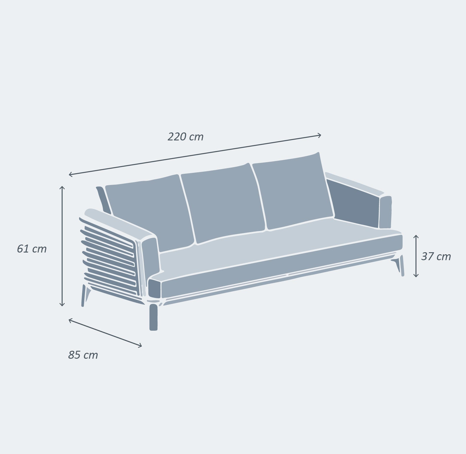 Monte Carlo garden furniture set - 5 seats