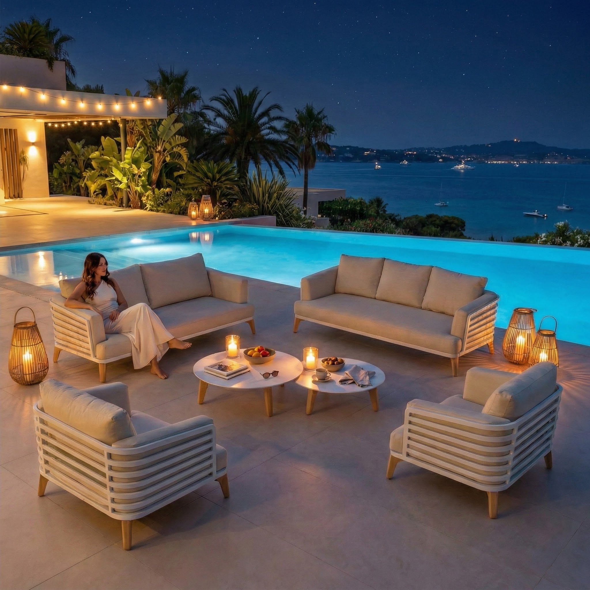 Conjunto de jardim Monte Carlo - 7 lugares