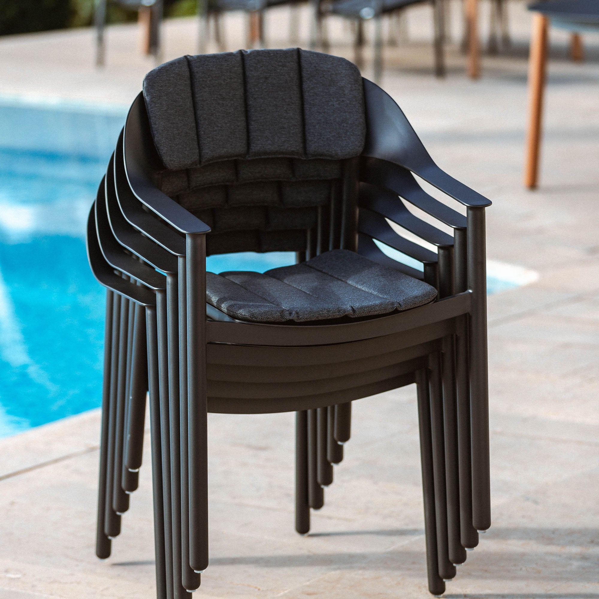 Set of 2 Monte Carlo garden/dining armchairs