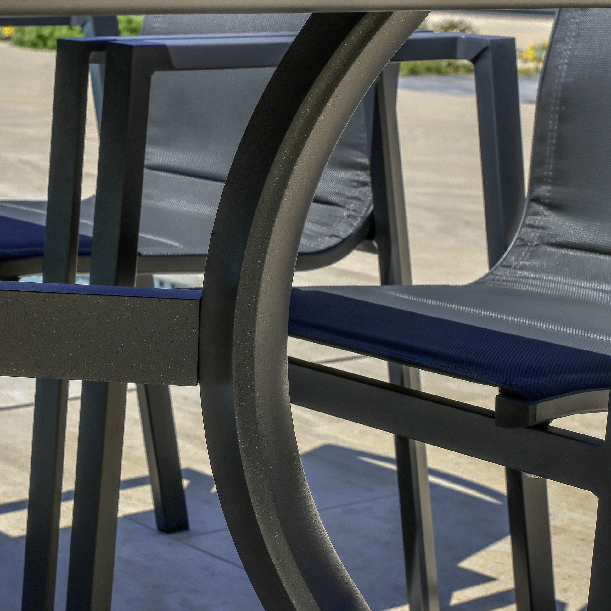 Square garden table 8 seats Amalfi 136x136cm