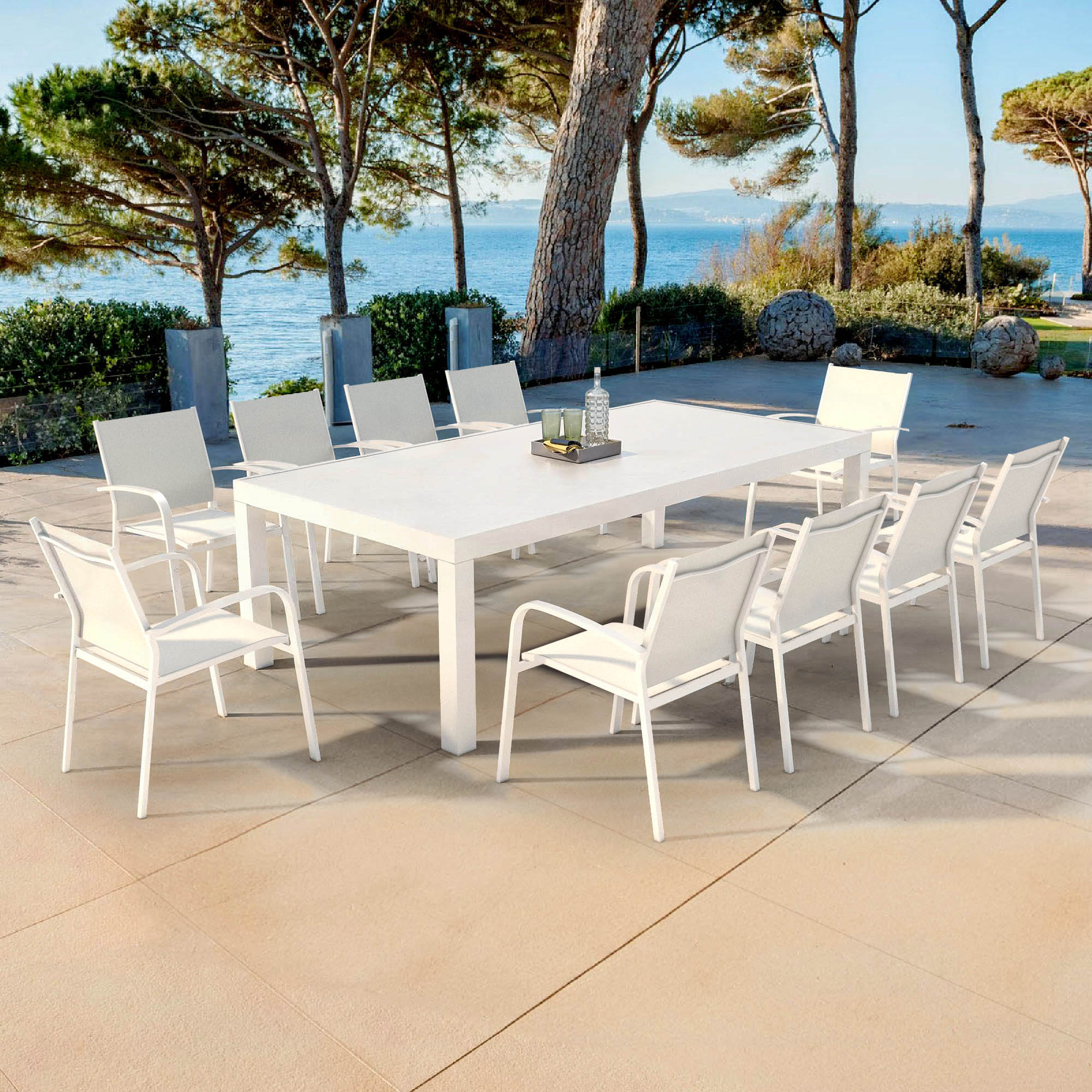 Table de jardin fixe rectangulaire Murano 10 places ( 240x120cm)