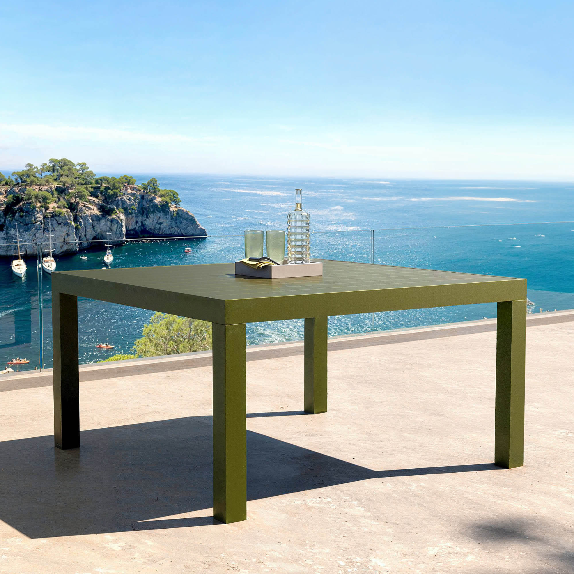 Mesa de jardín Murano de aluminio para 8 personas (136 x 136 cm)