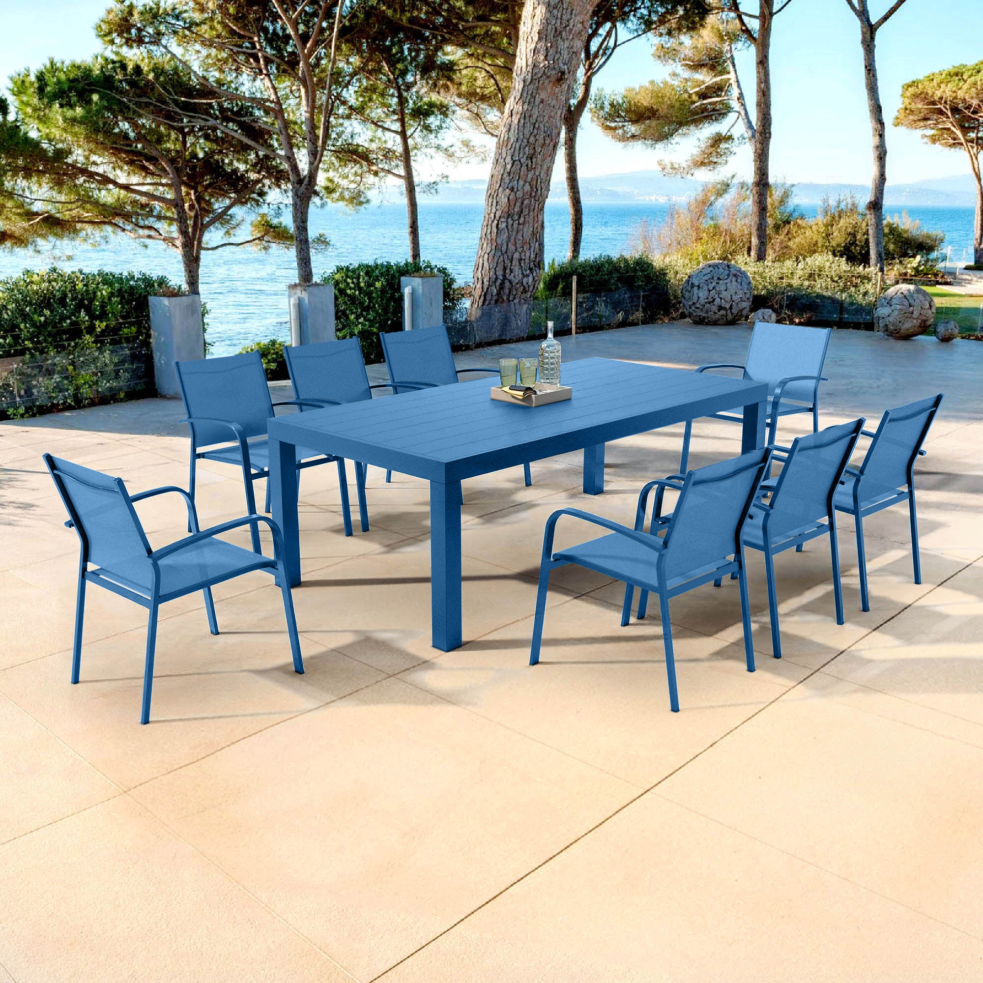 Murano Aluminum 8-Seater Garden Table (210 x 100 cm)