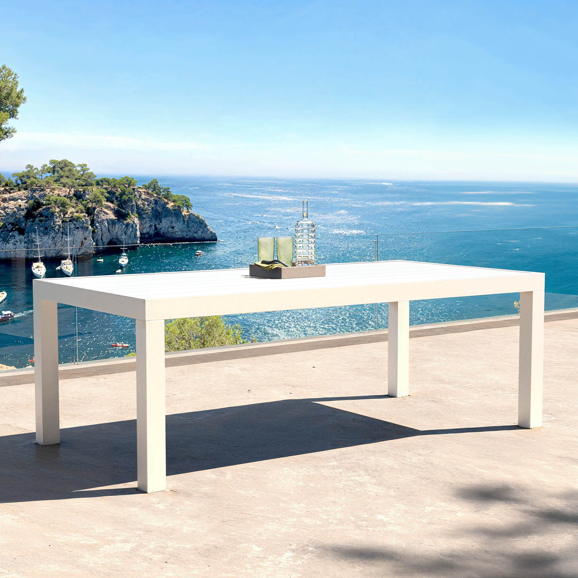 Murano Aluminum 8-Seater Garden Table (210 x 100 cm)