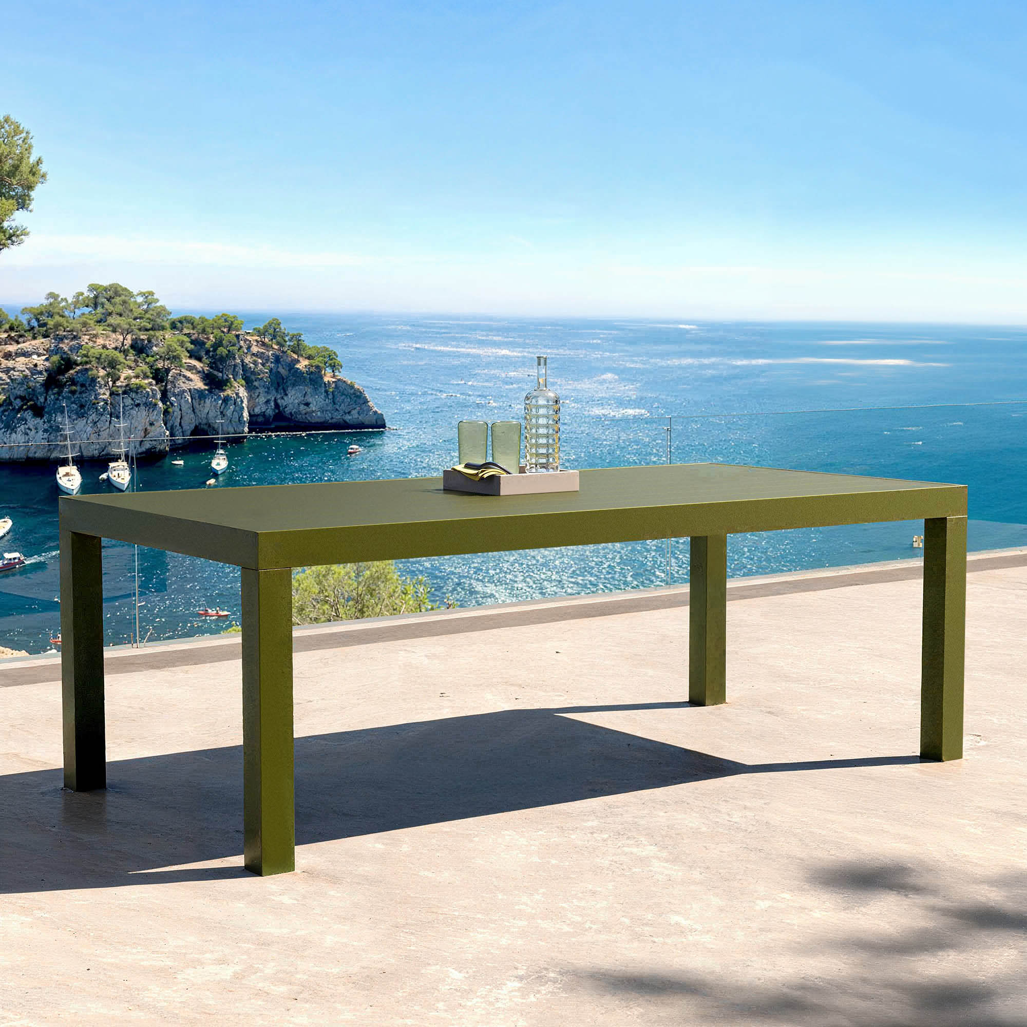 Murano Aluminum 8-Seater Garden Table (210 x 100 cm)