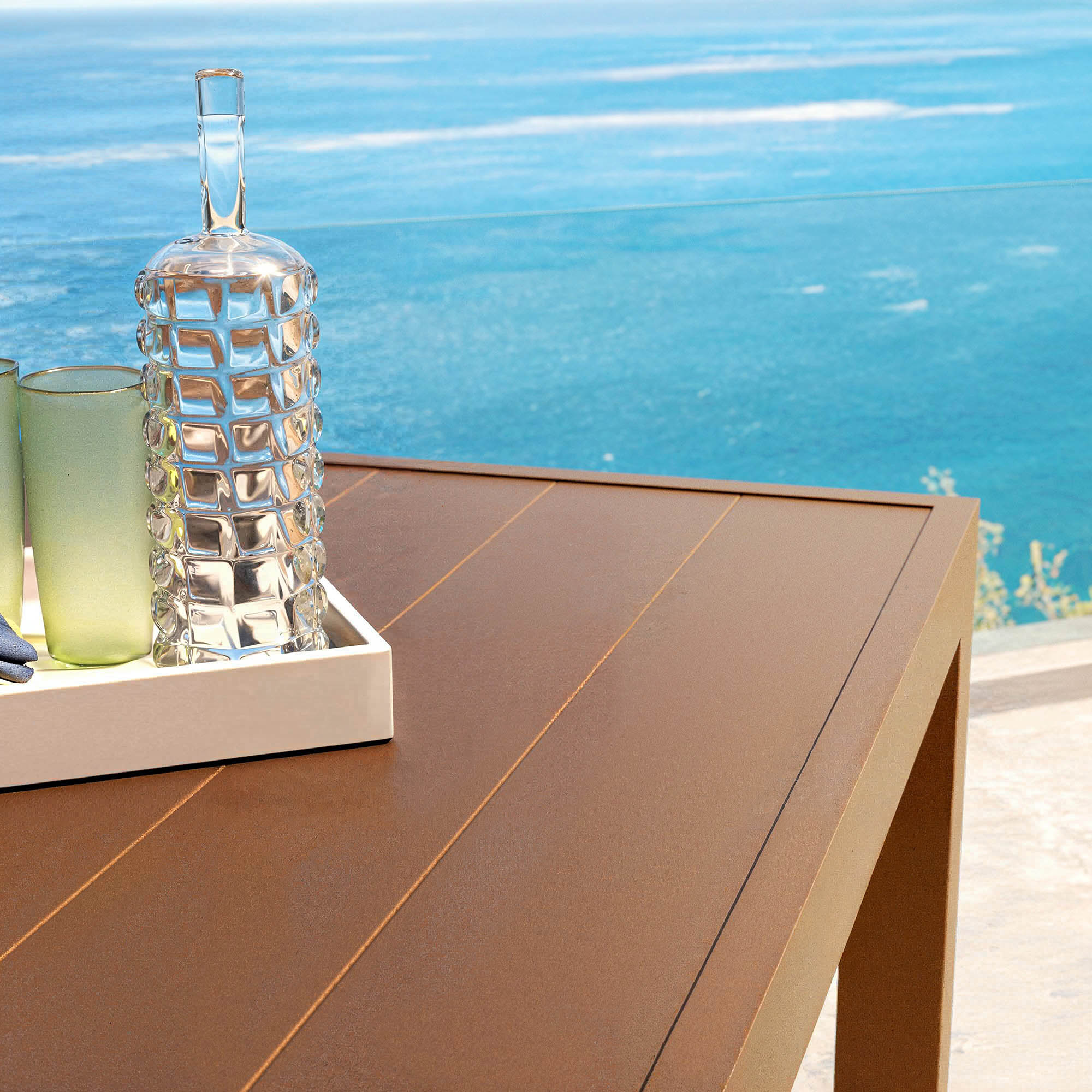 Tavolo da Giardino 8 Posti in Alluminio di Murano (136 x 136 cm)