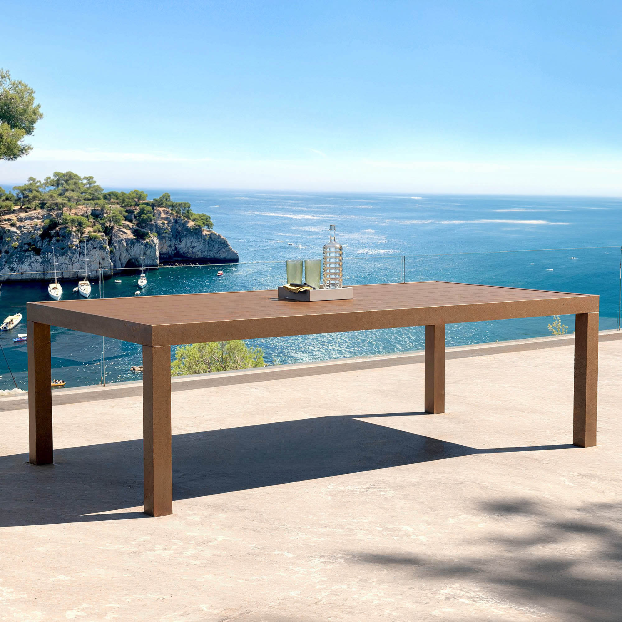 Table de jardin fixe rectangulaire Murano 10 places ( 240x120cm)