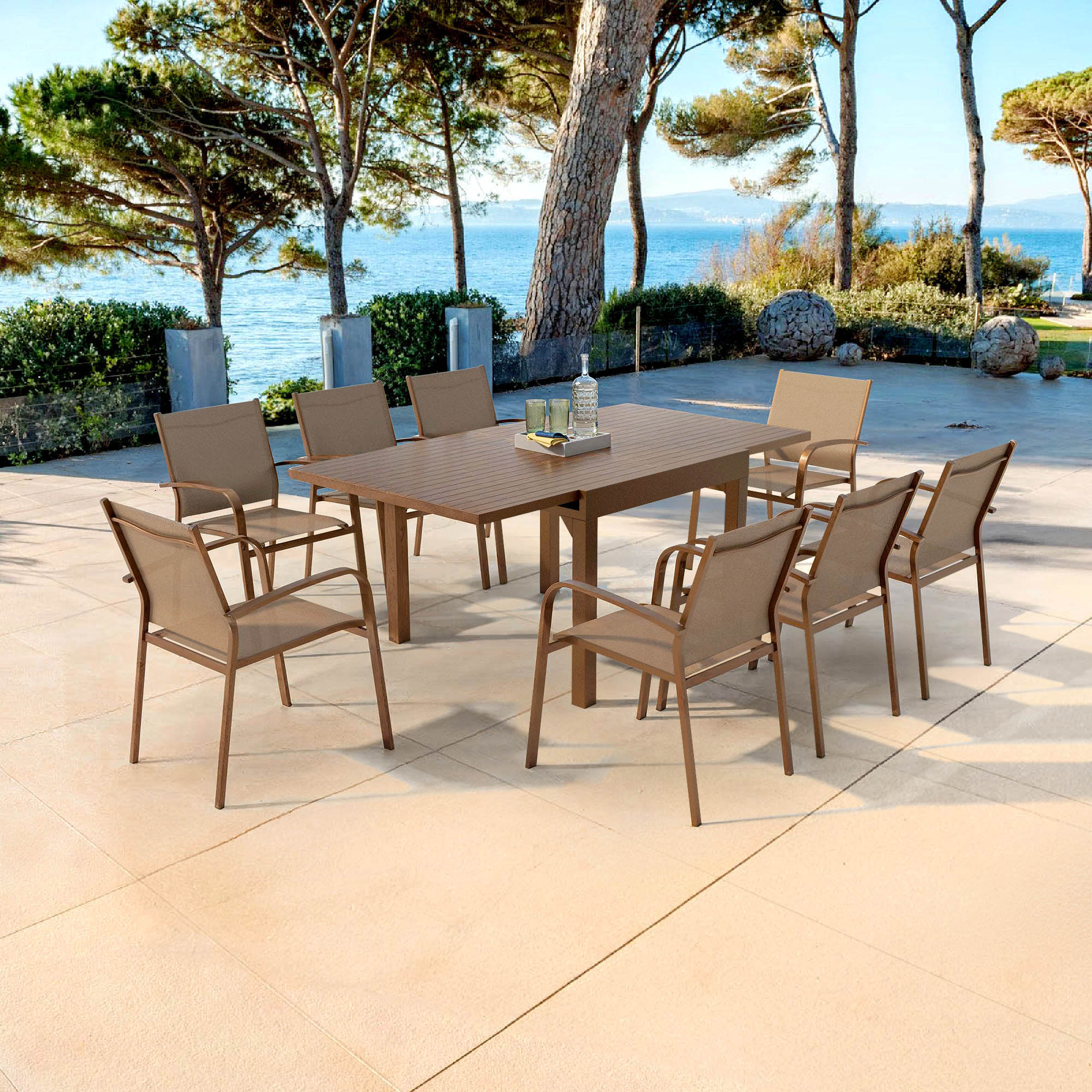 Fauteuil de jardin alu empilable Murano