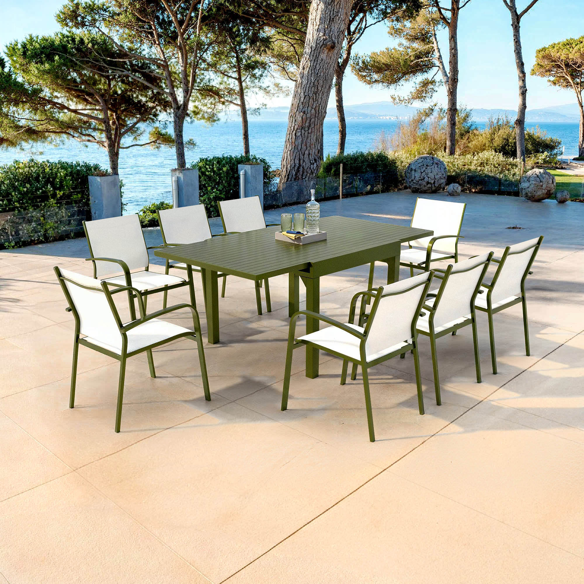 Fauteuil de jardin alu empilable Murano