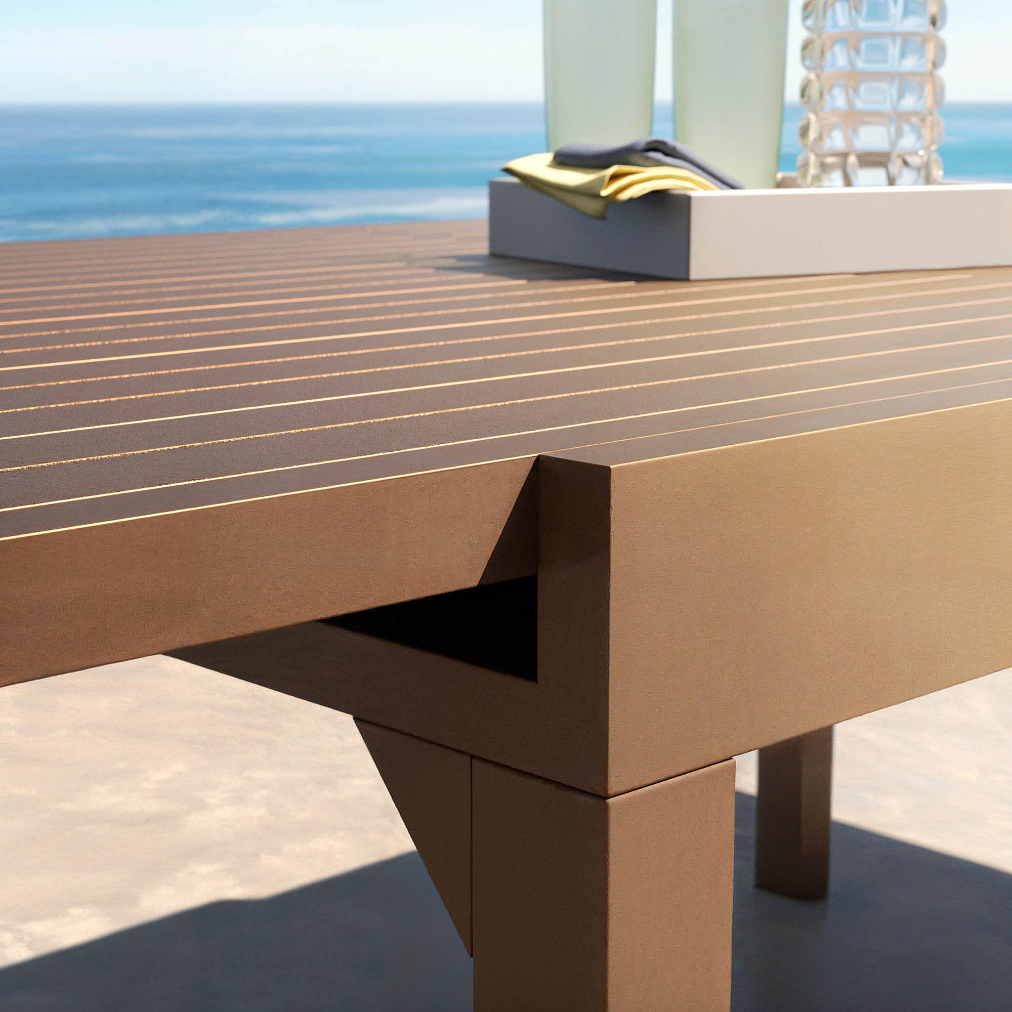 Table de jardin extensible 12 places Aluminium Murano (320 x 100 cm)