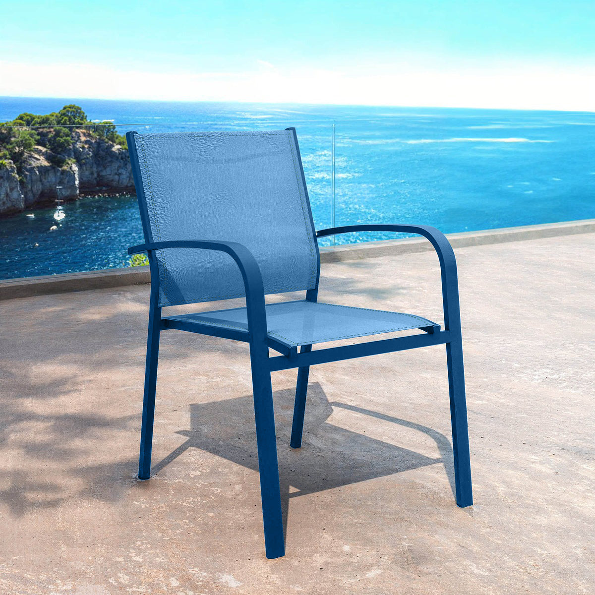 Fauteuil de jardin alu empilable Murano