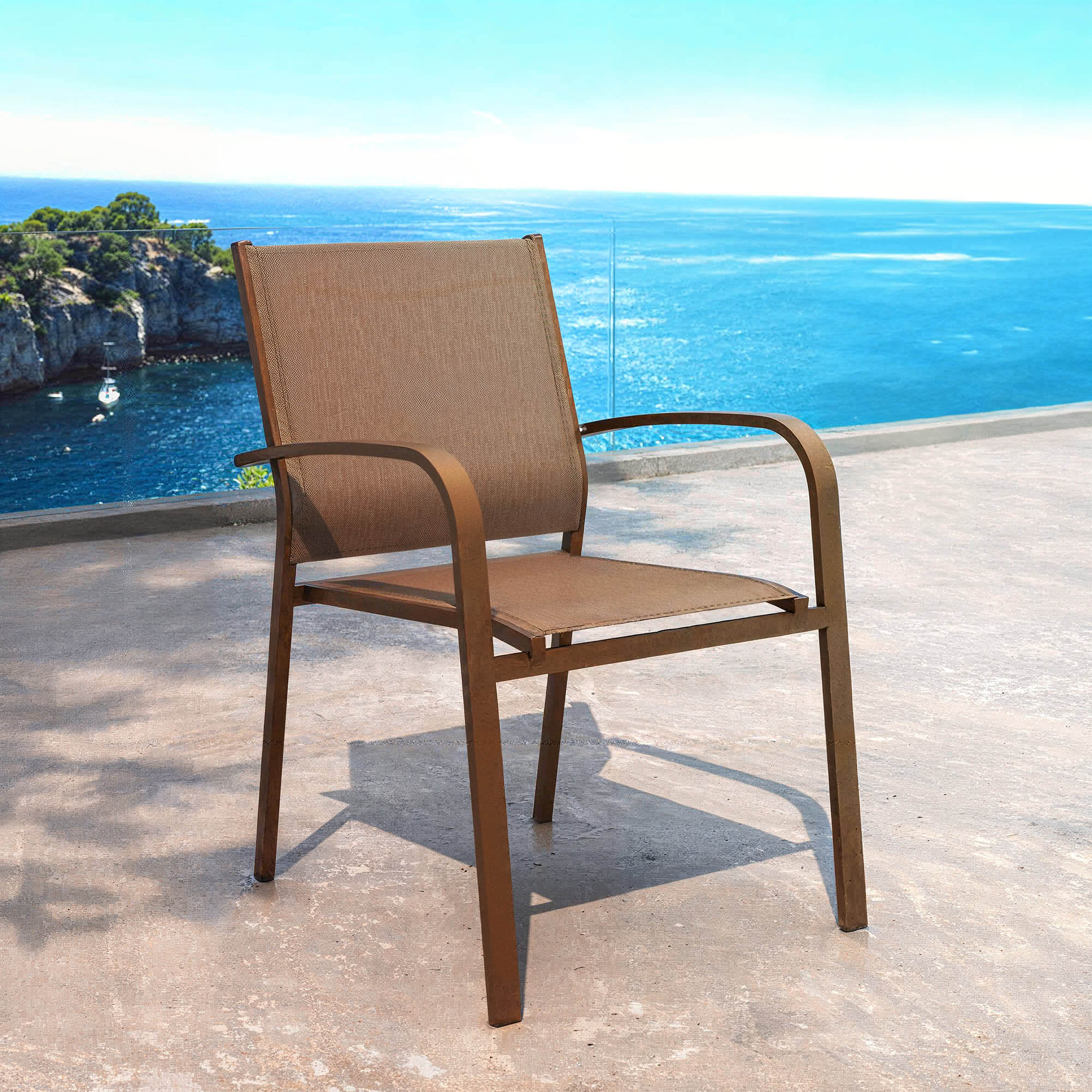 Fauteuil de jardin alu empilable Murano
